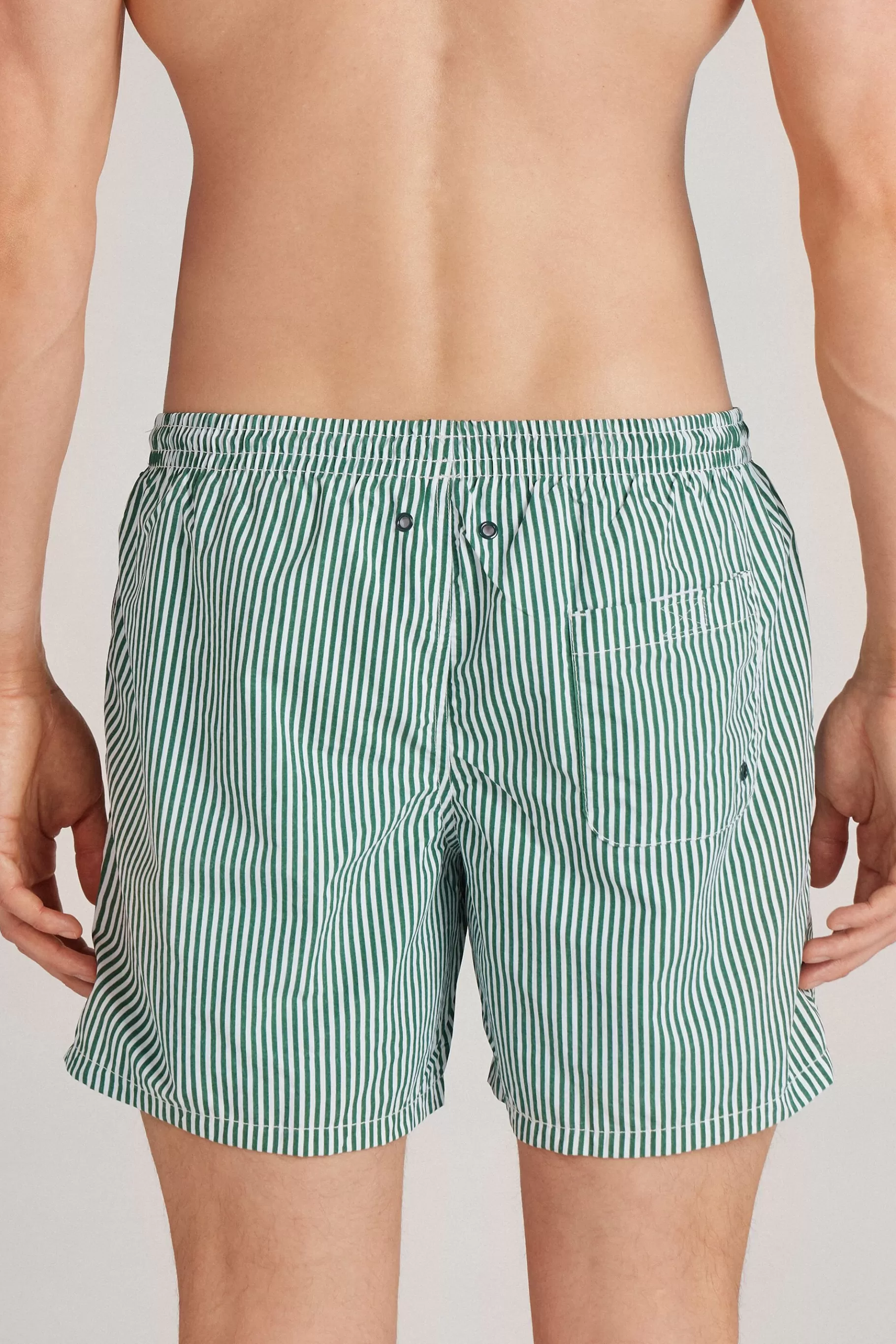 Intimissimi Badshorts^Badshorts med gröna ränder