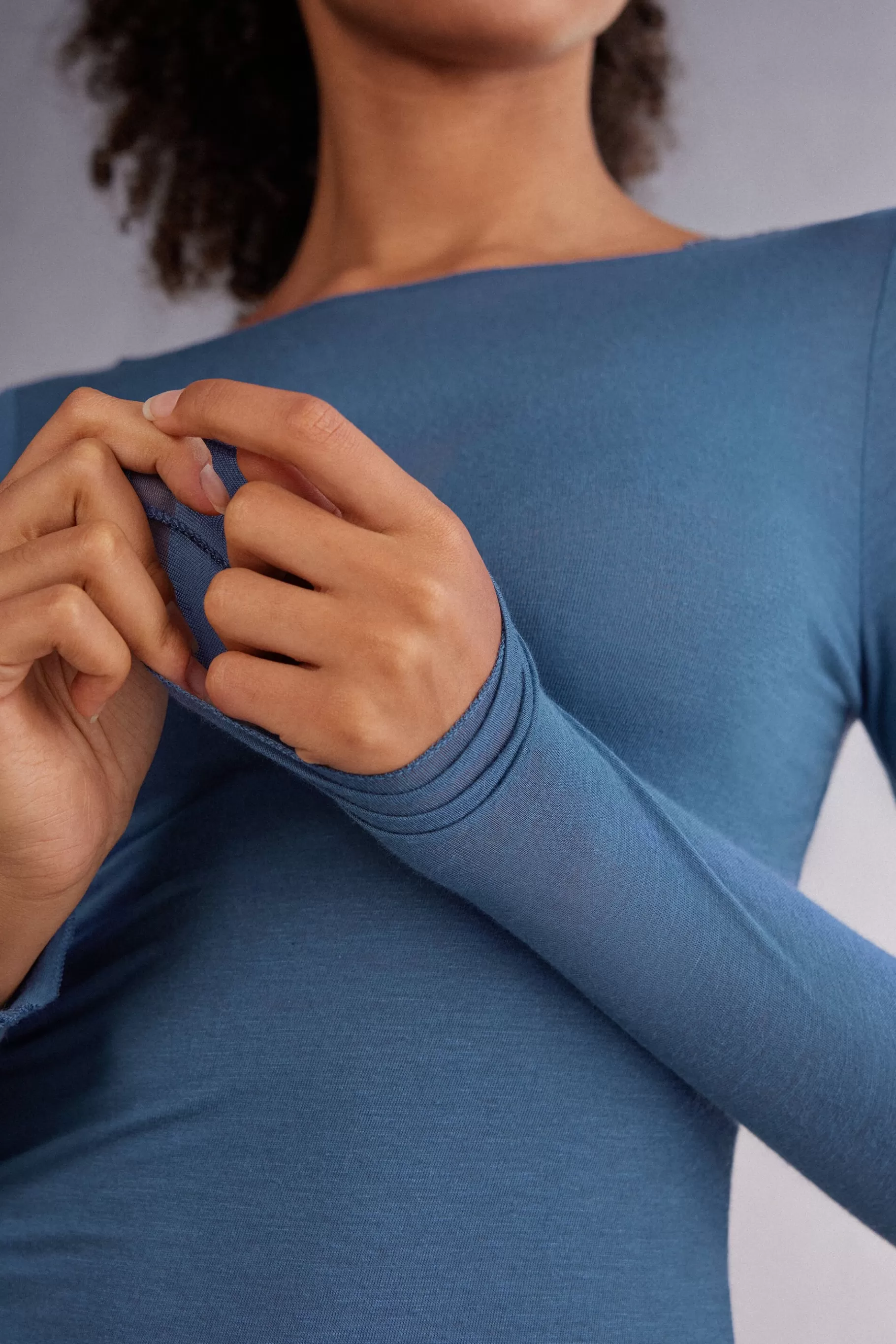 Intimissimi Långärmat^Boat Neck Ultralight tröja i modalkashmir