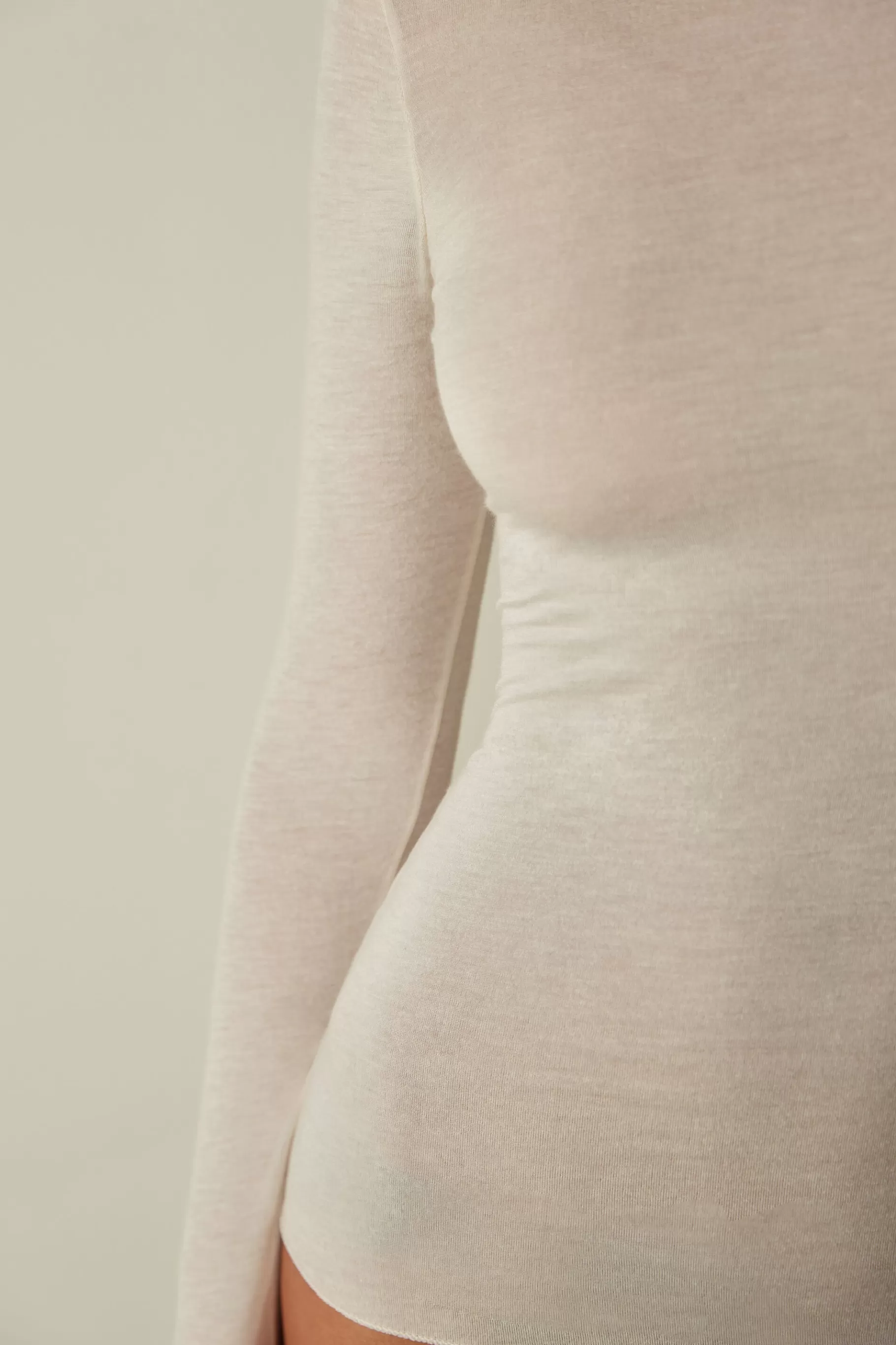 Intimissimi Långärmat^Boat Neck Ultralight tröja i modalkashmir