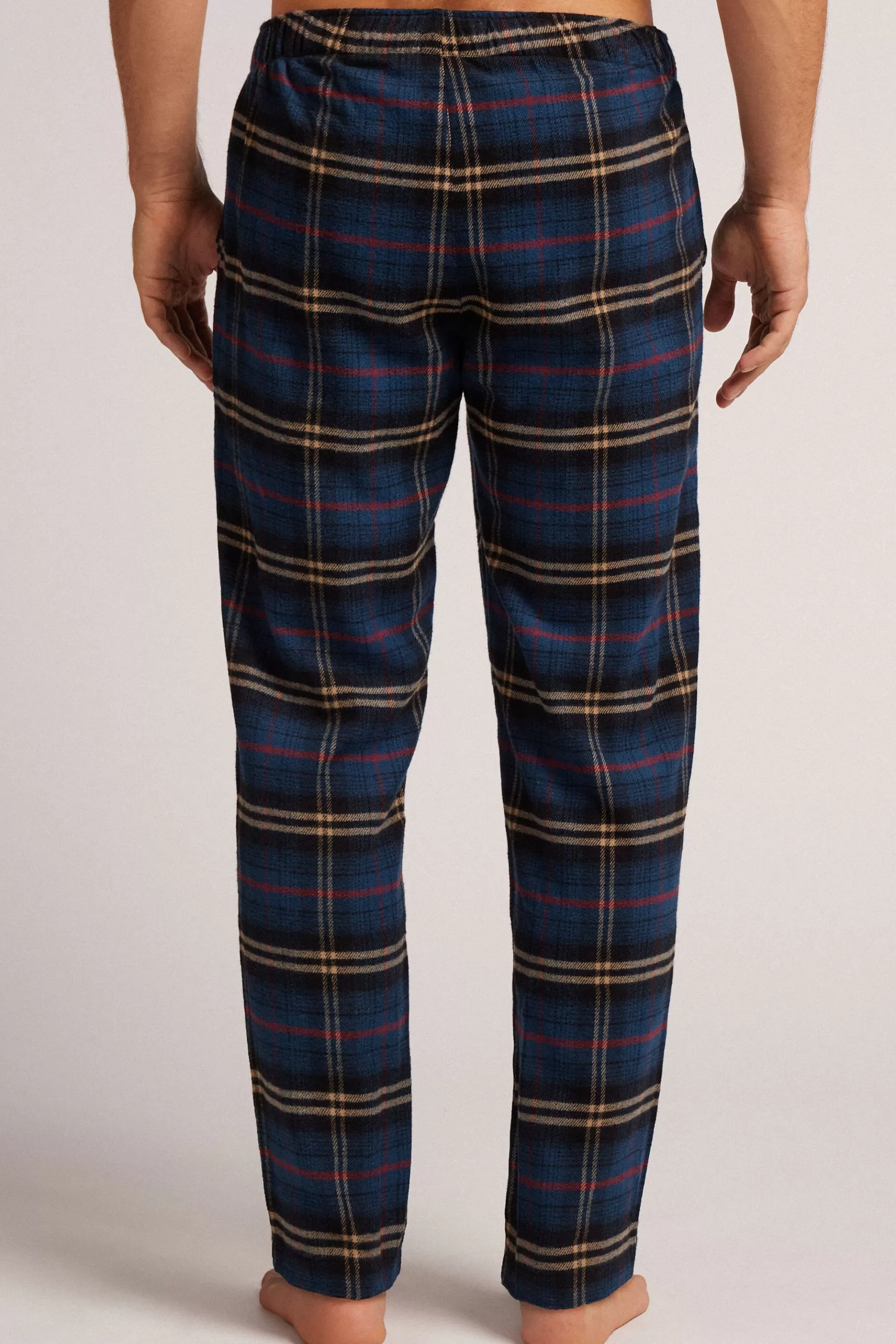 Intimissimi Pyjamas Mix & Match | Byxor^Byxor i bomullsväv med rutor i petroliumblått