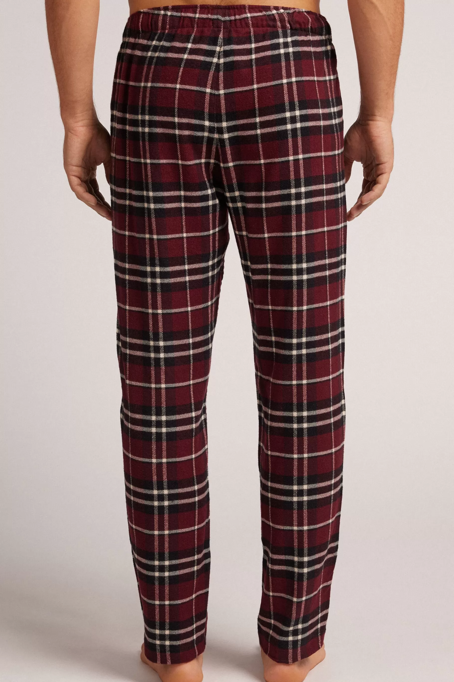 Intimissimi Pyjamas Mix & Match | Byxor^Byxor i bomullsväv med rutor i vinrött