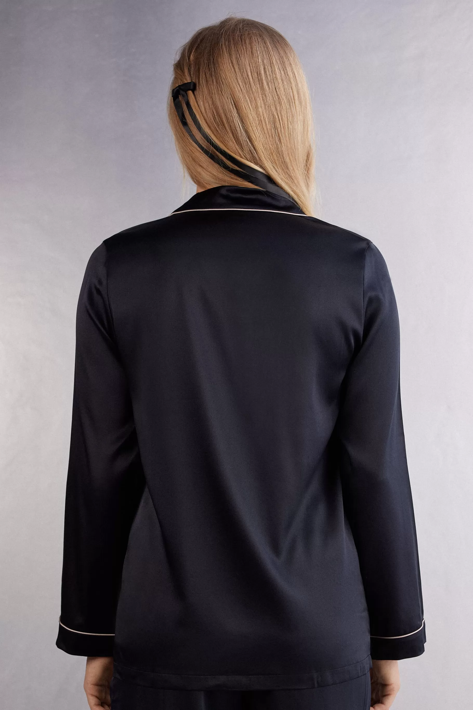 Intimissimi Pyjamas Mix & Match | Pyjamas Med Långbyxor^Kavaj i herrsnitt i silke