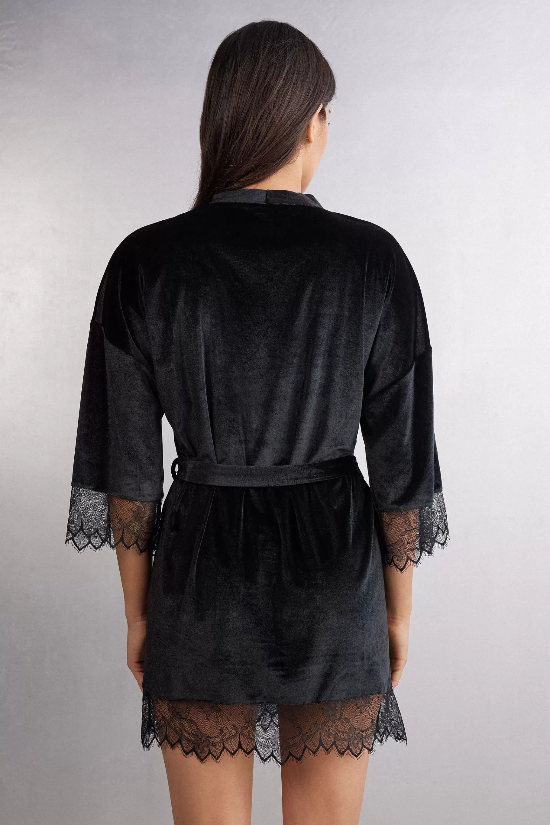 Intimissimi Morgonrockar / Kimonos^Kimono i sammet Intriguing Beauty