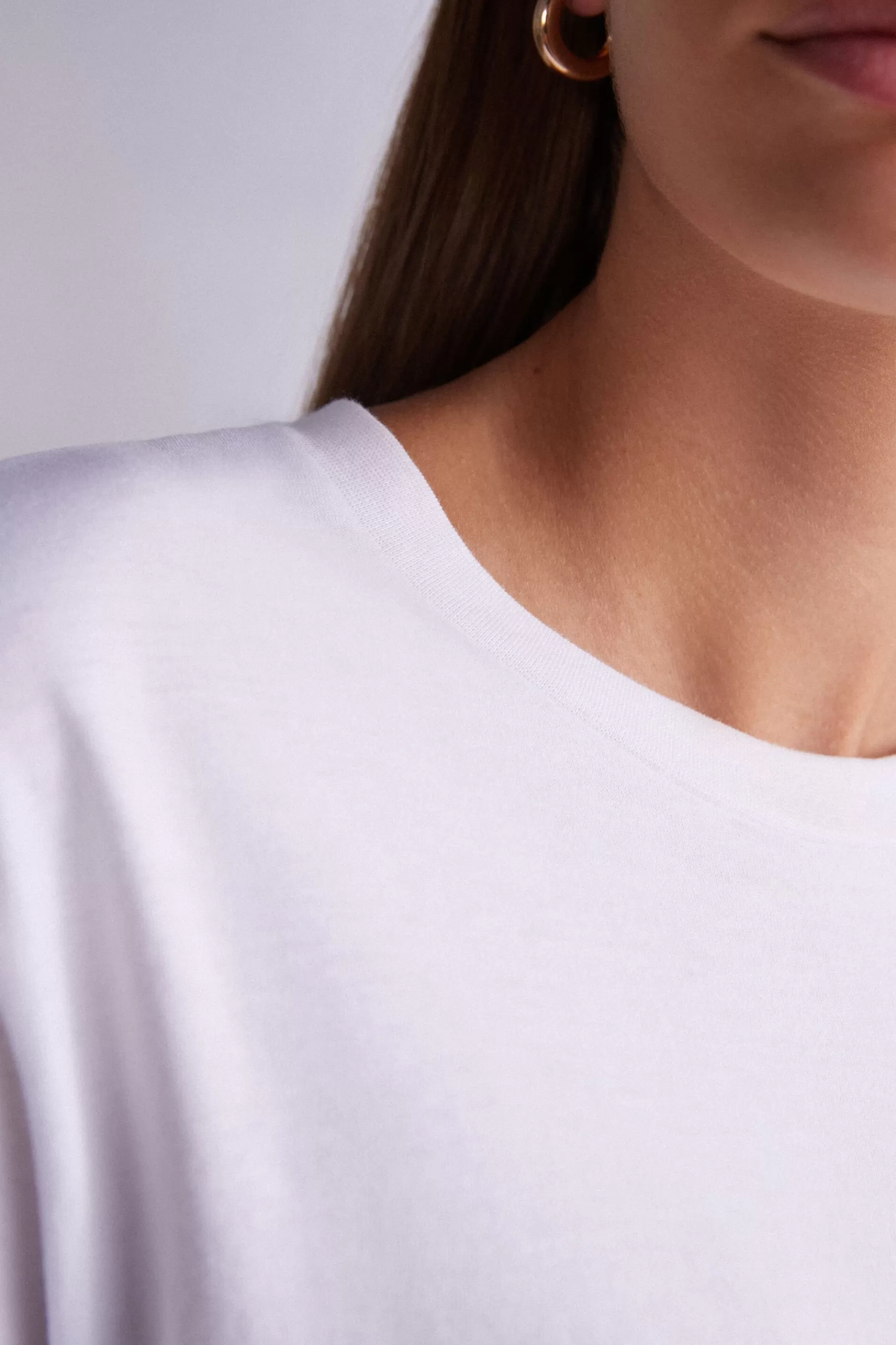 Intimissimi T-shirt^Kortärmad boxy fit tröja i bomull