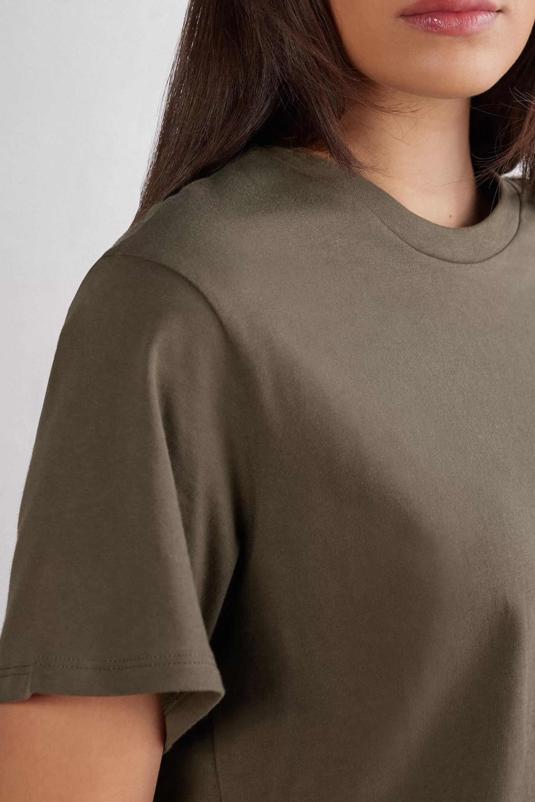 Intimissimi T-shirt^Kortärmad boxy fit tröja i bomull