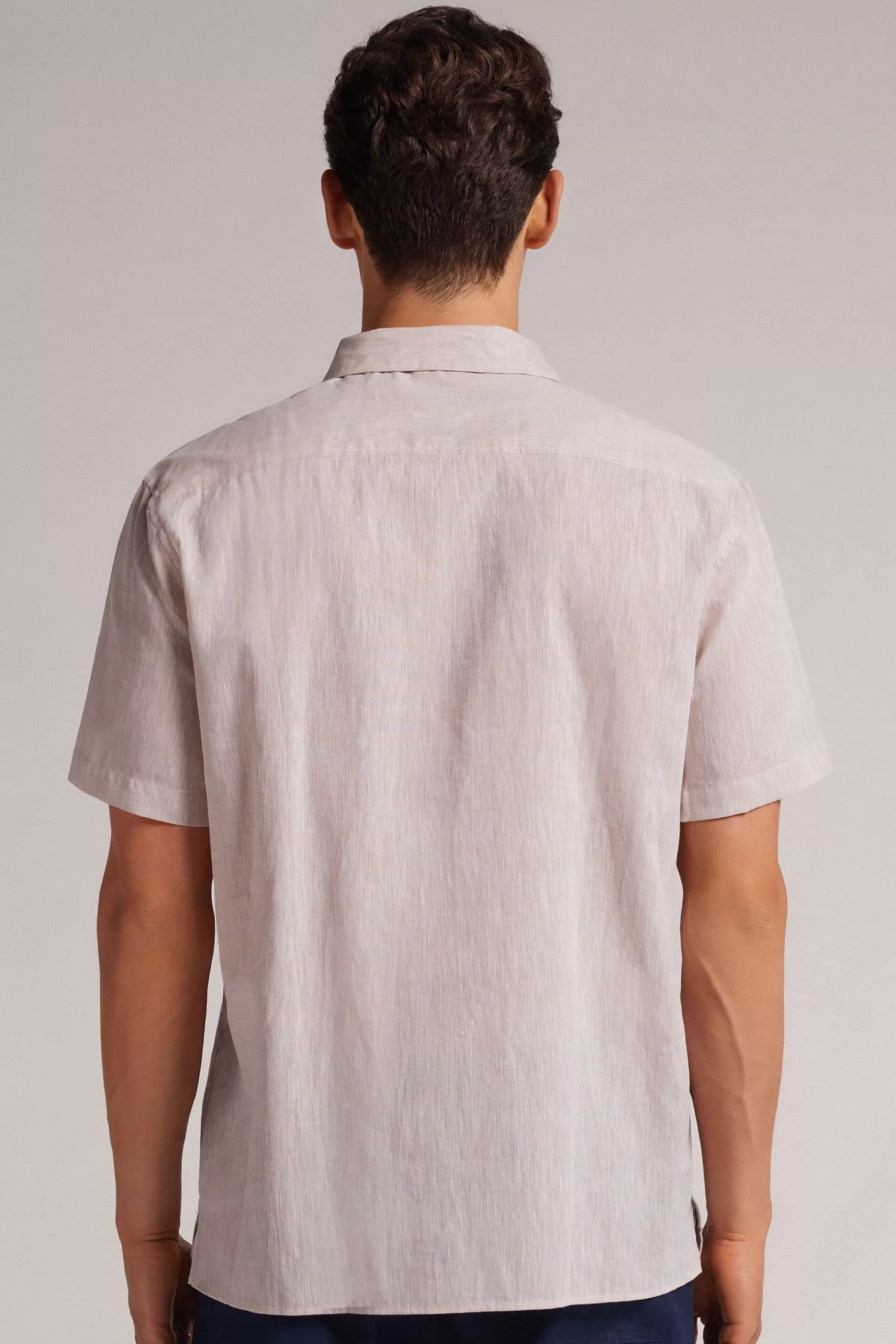 Intimissimi Skjortor | T-shirt / Polo^Kortärmad skjorta i linne och bomull