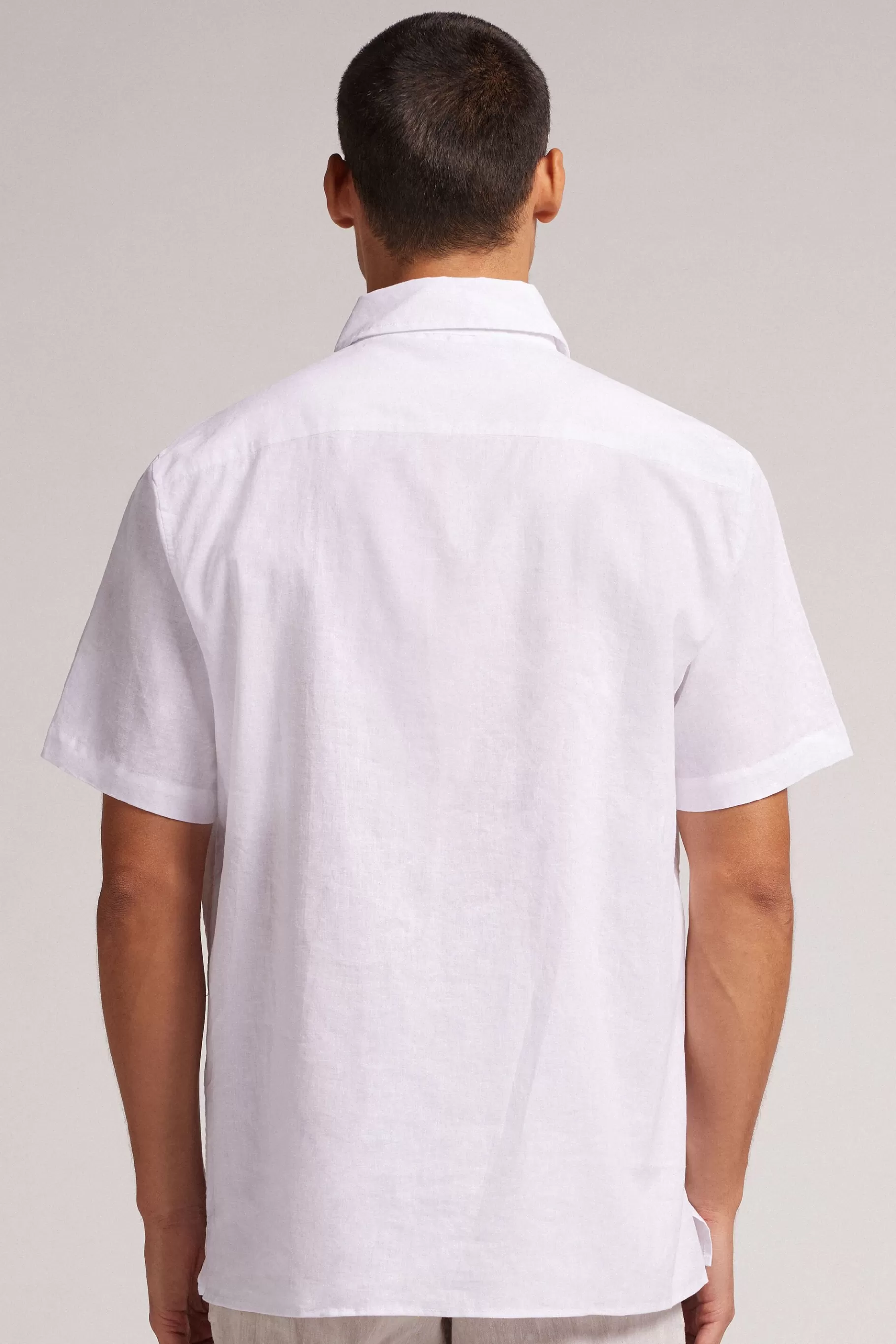 Intimissimi Skjortor | T-shirt / Polo^Kortärmad skjorta i linne och bomull