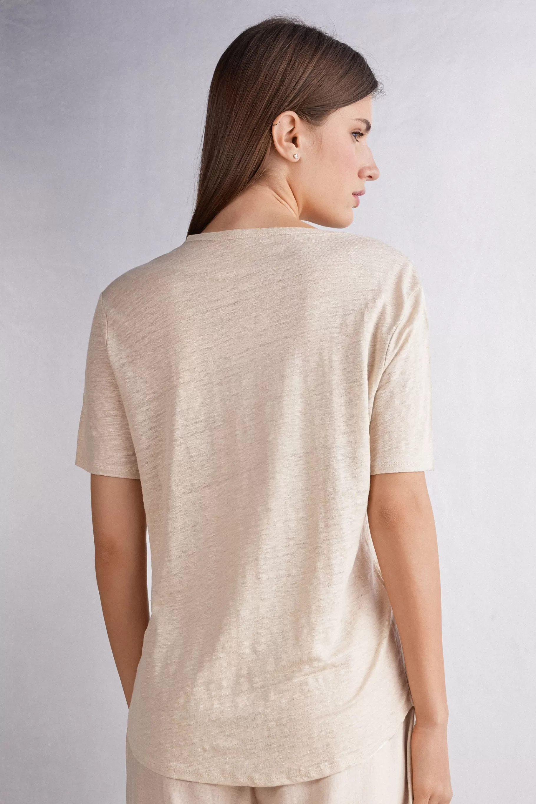 Intimissimi T-shirt^Kortärmad tröja i linne
