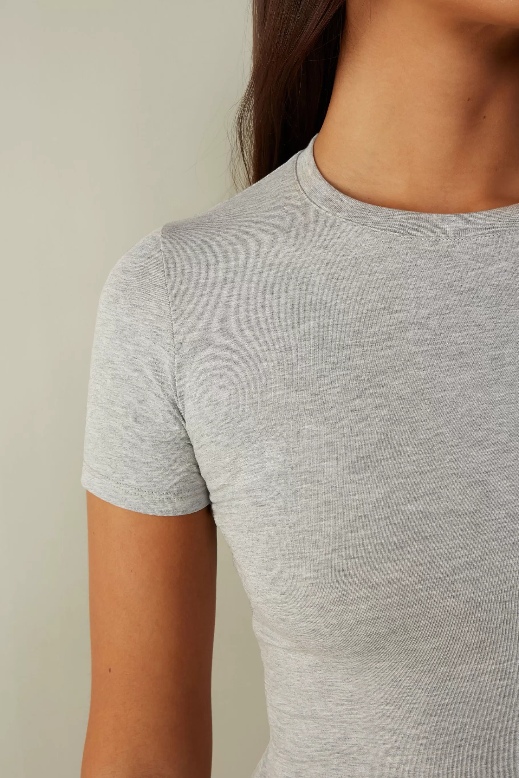 Intimissimi T-shirt^Kortärmad tröja i Superior-bomullsstretch