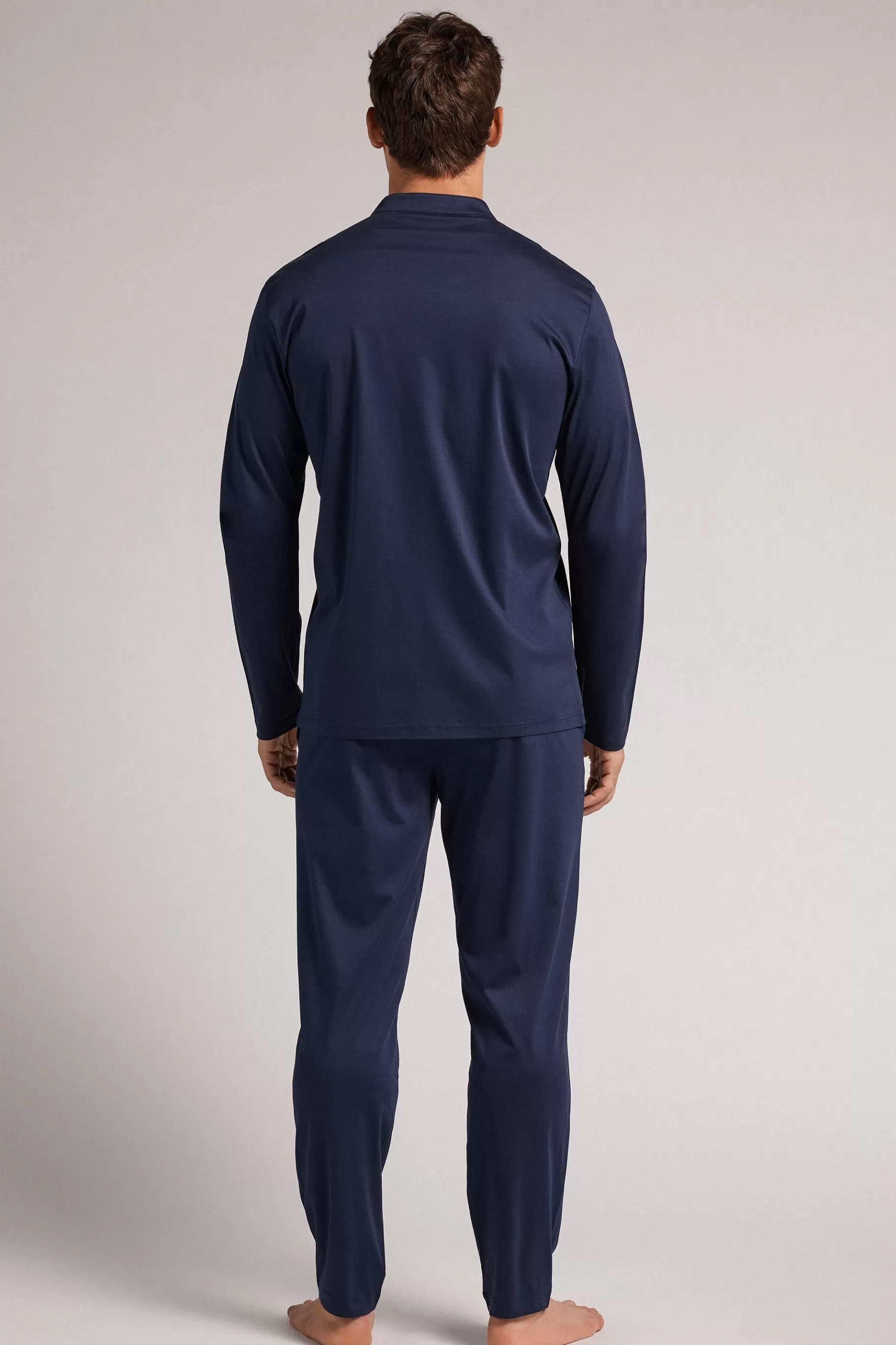 Intimissimi Pyjamas Med L氓ngbyxor^Lång bomullspyjamas med öppning fram