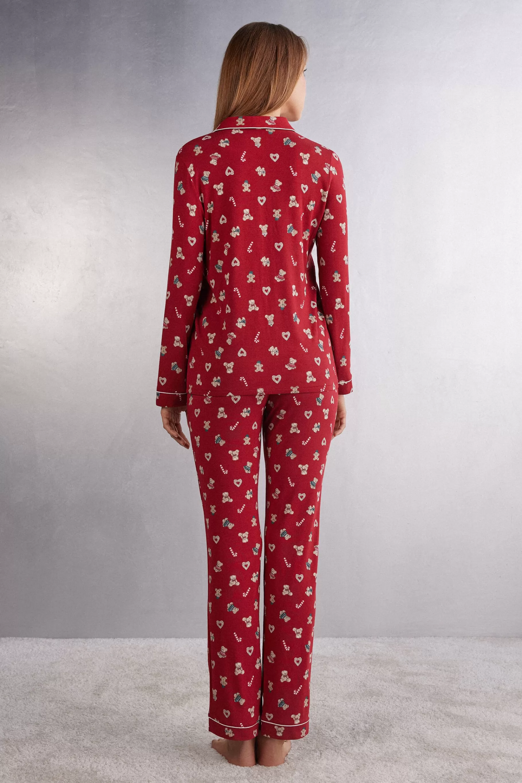 Intimissimi Pyjamas Med Långbyxor | Pyjamasset^Lång pyjamas i modal Teddy Christmas