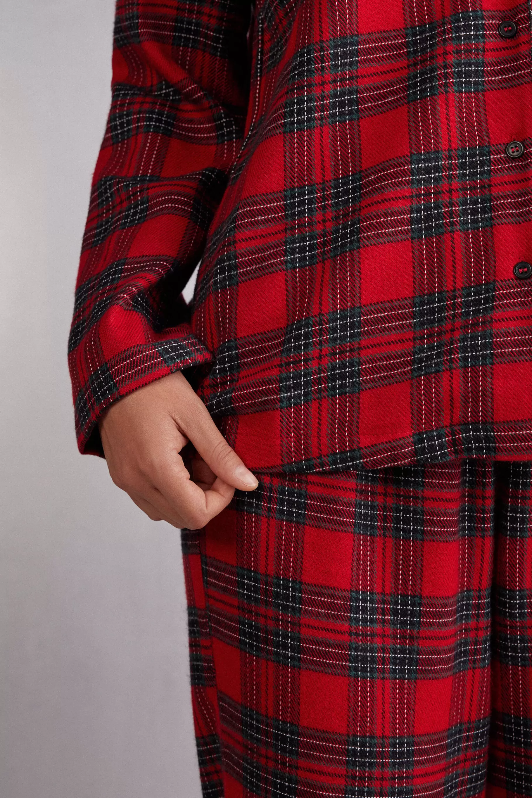 Intimissimi Pyjamasset | Pyjamas Med Långbyxor^Lång pyjamas i vävd bomull Couple Tartan