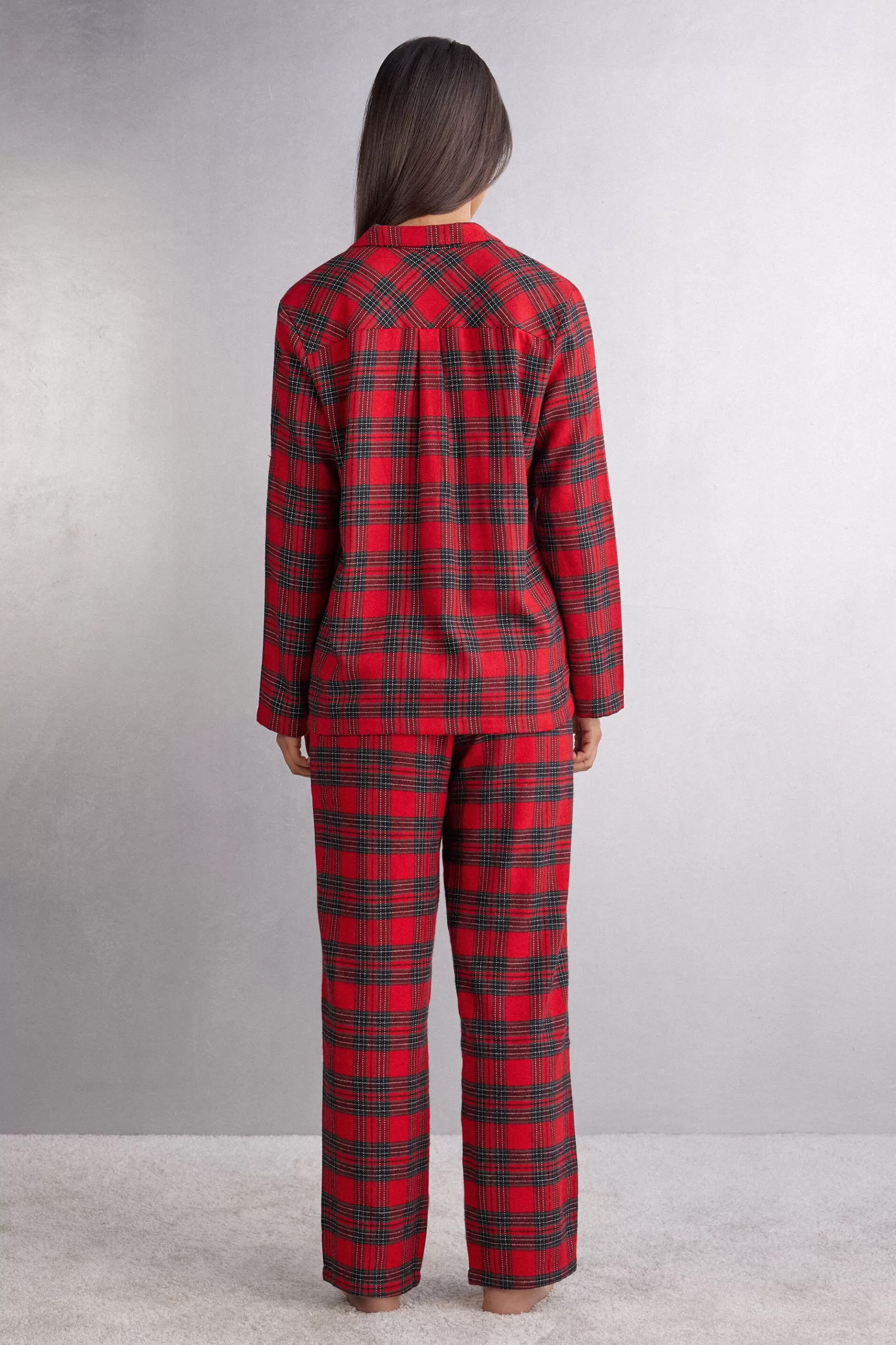 Intimissimi Pyjamasset | Pyjamas Med Långbyxor^Lång pyjamas i vävd bomull Couple Tartan