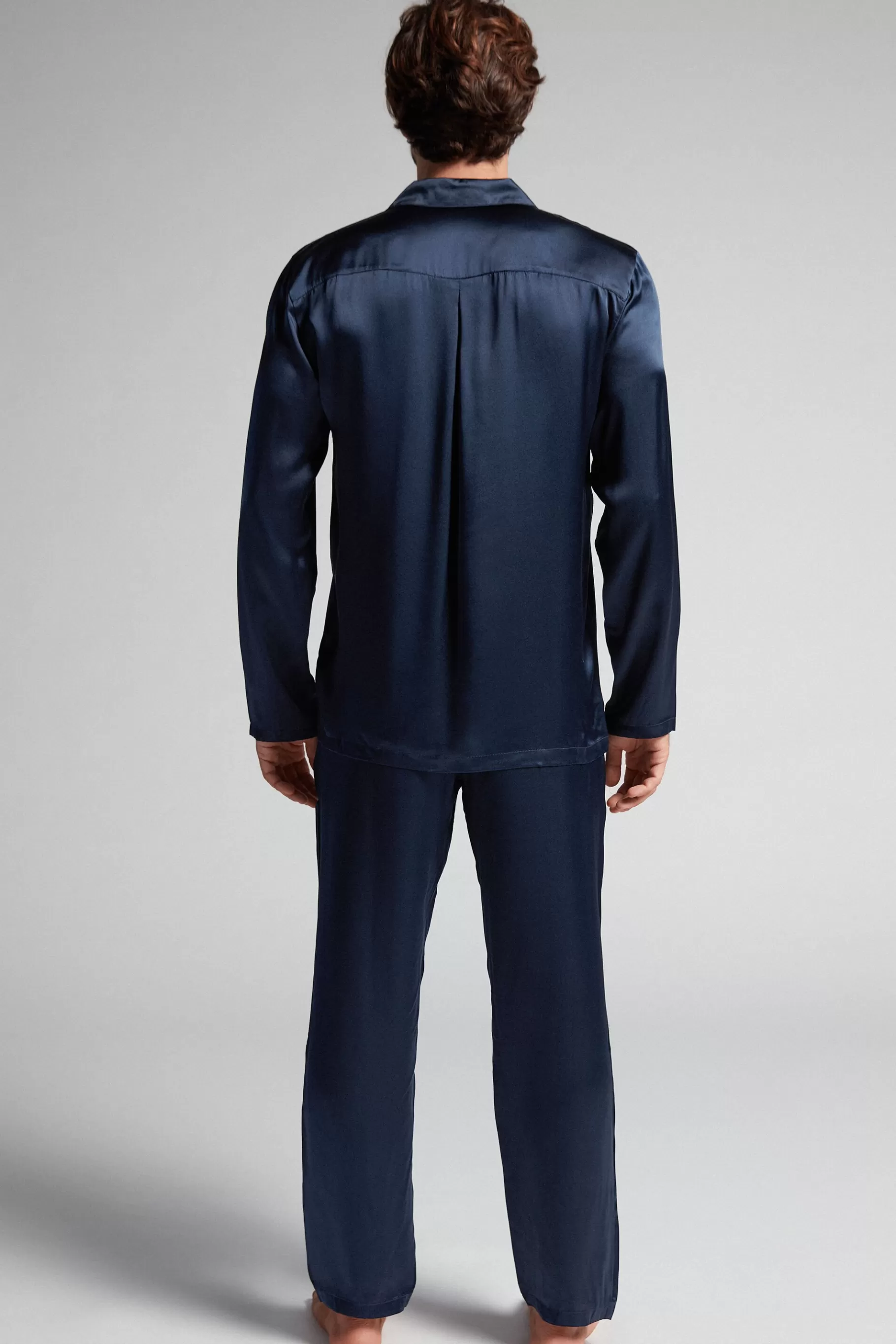 Intimissimi Pyjamas Med L氓ngbyxor^Lång sidenpyjamas med revärer