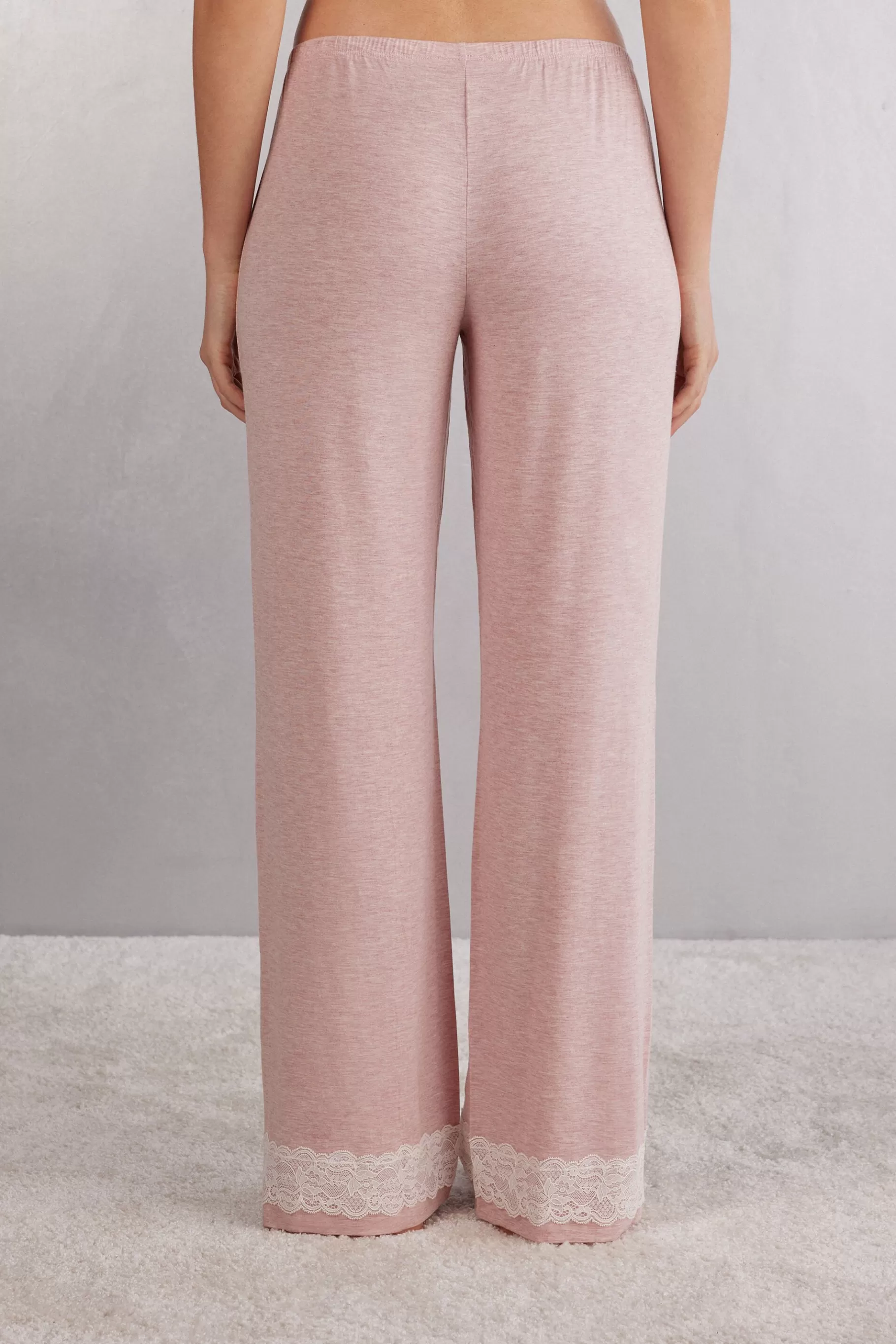 Intimissimi Pyjamas Mix & Match | Pyjamas Med Långbyxor^Långa byxor i modal med spetsdetaljer