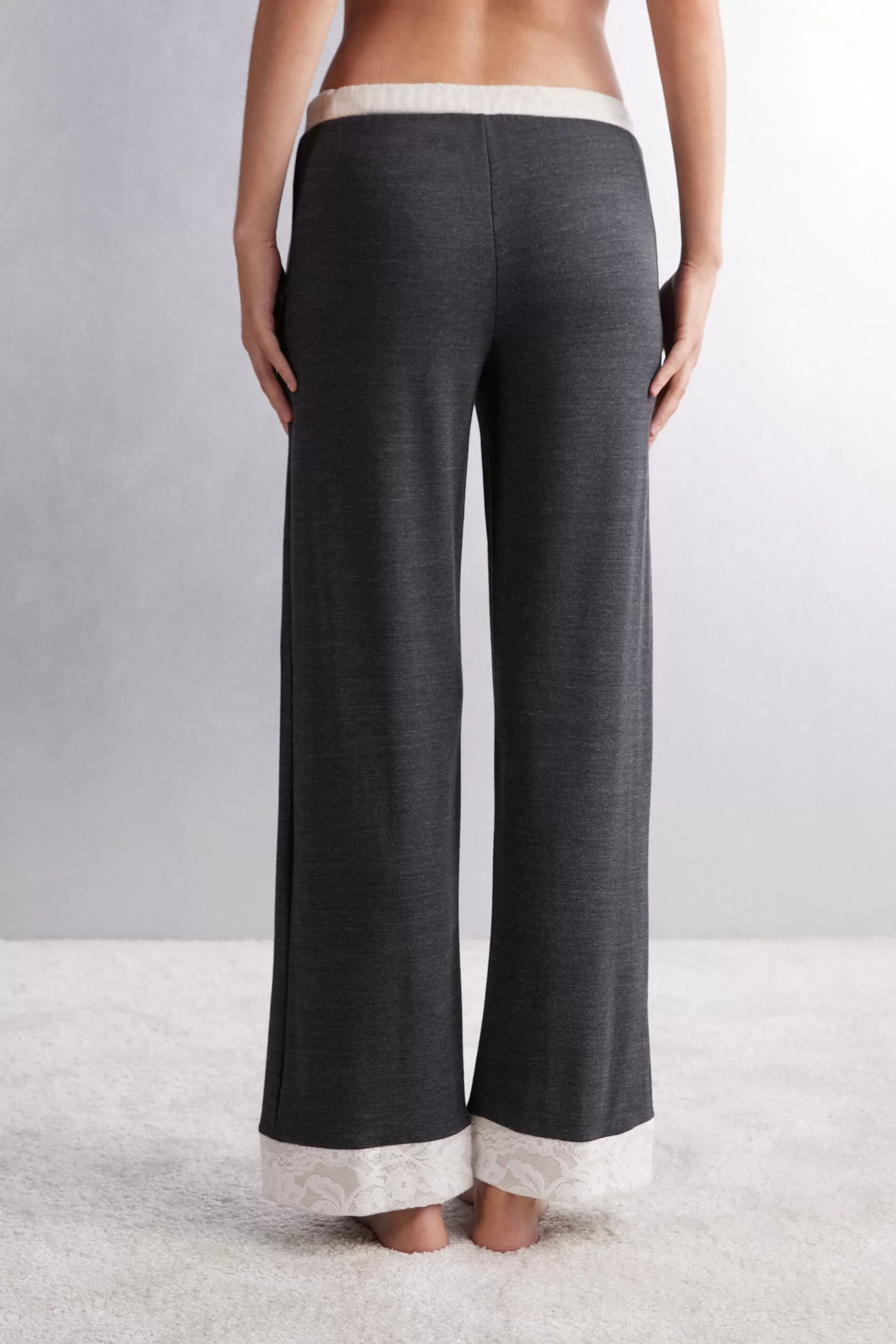 Intimissimi Pyjamas Mix & Match | Pyjamas Med Långbyxor^Långa palazzobyxor i modal och ull Baby It's Cold Outside