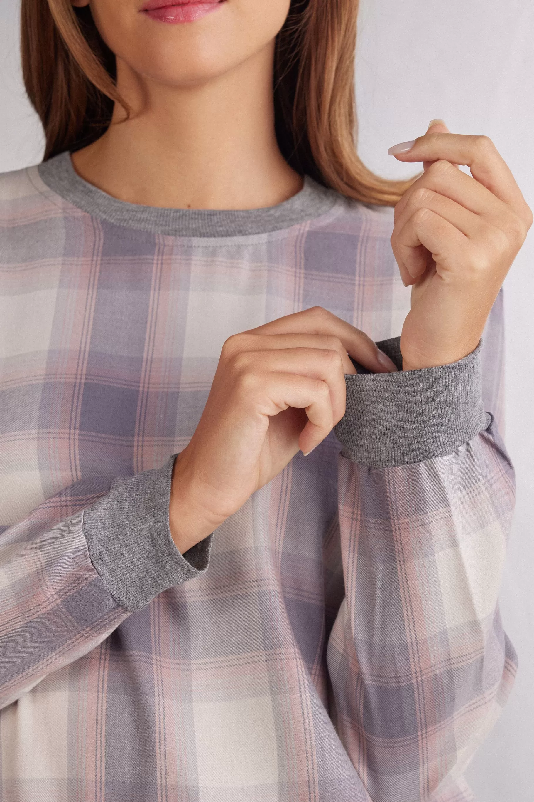 Intimissimi Pyjamas Mix & Match | Pyjamas Med Långbyxor^Långärmad bomullströja med Luxury Comfort