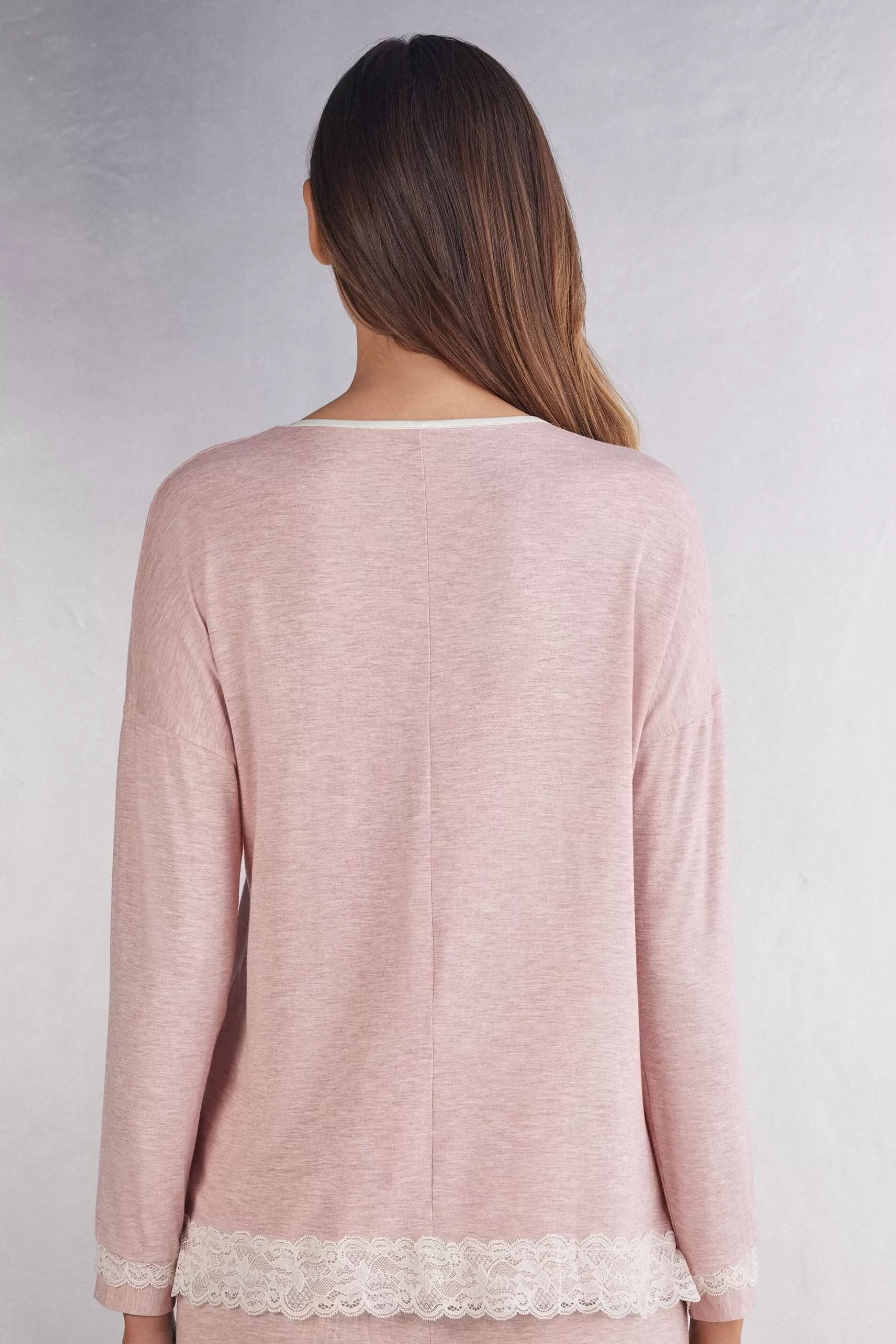 Intimissimi Pyjamas Mix & Match | Pyjamas Med Långbyxor^Långärmad topp med rund hals i modal
