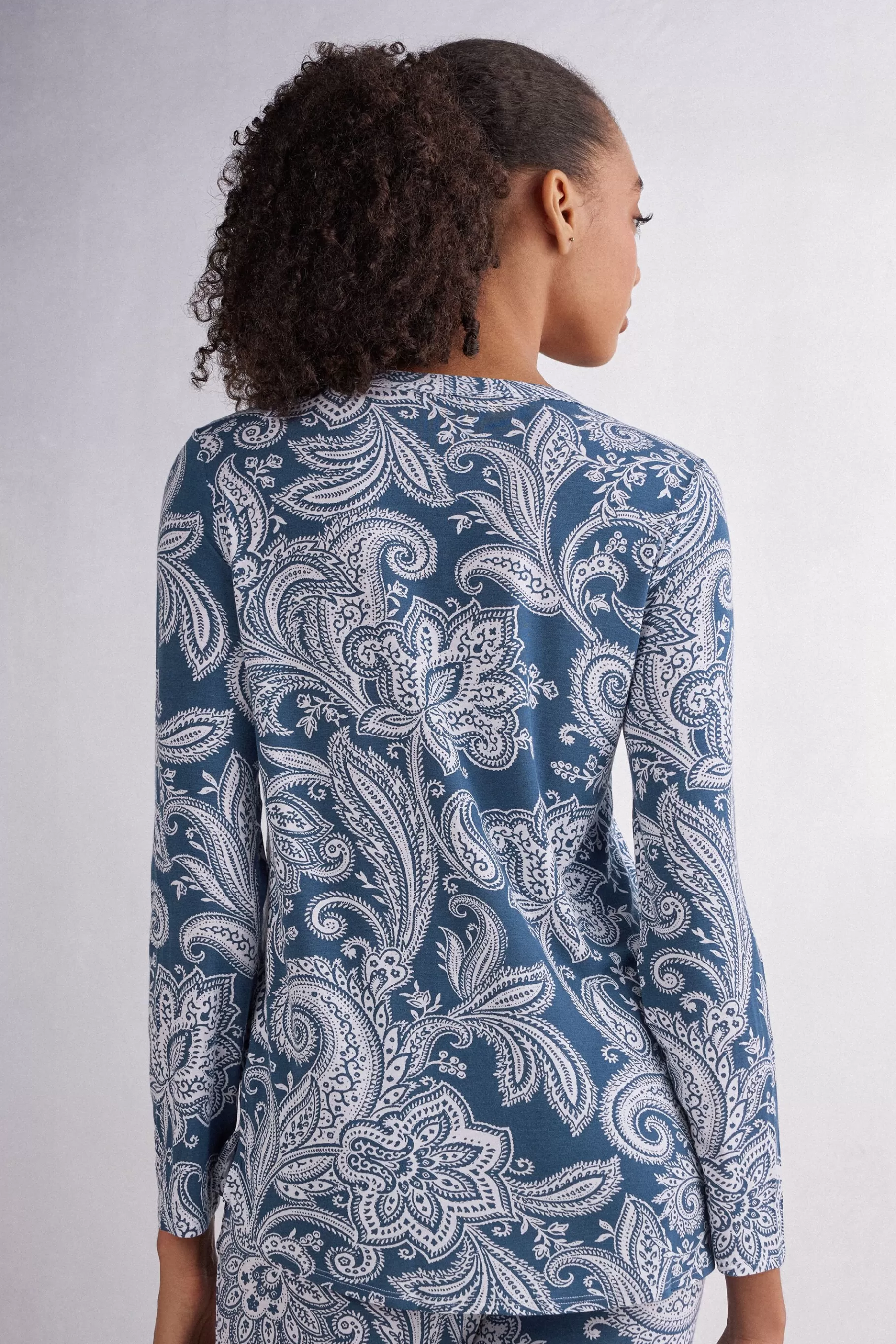 Intimissimi Pyjamas Mix & Match | Pyjamas Med Långbyxor^Långärmad tröja i bambuviskos Flower Paisley