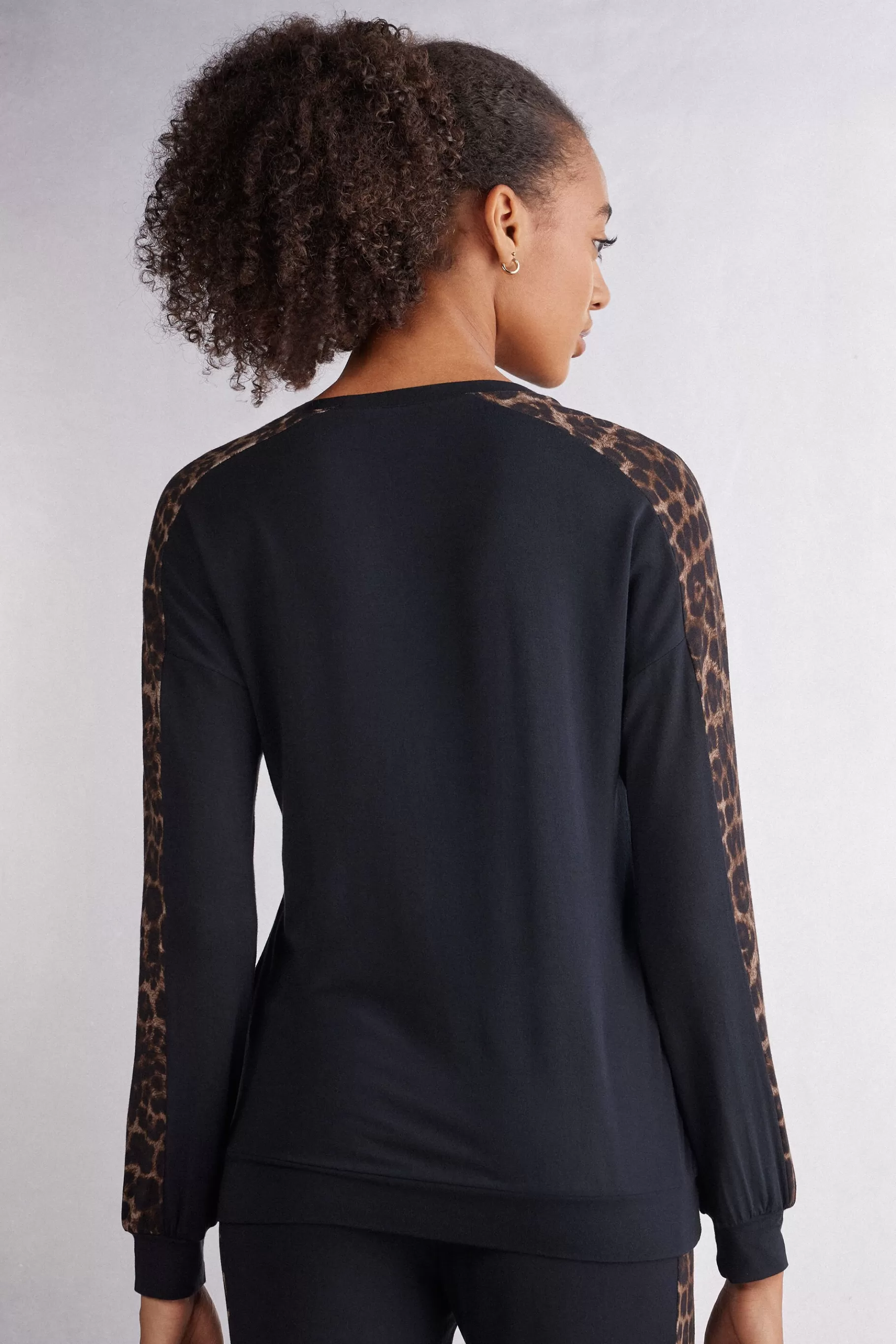 Intimissimi Pyjamas Mix & Match | Pyjamas Med Långbyxor^Långärmad tröja i modal Luxurious Leopard