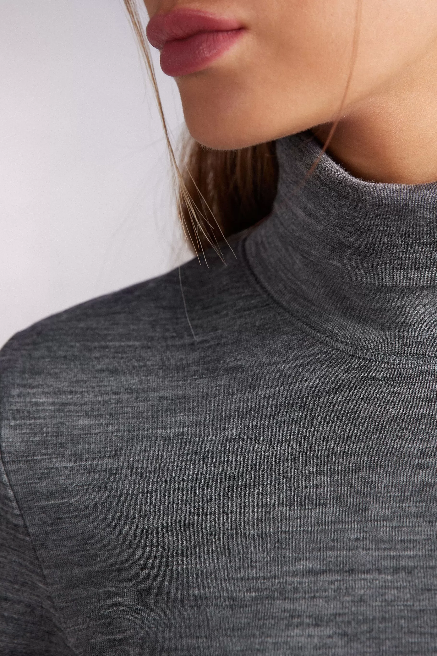 Intimissimi Långärmat^Långärmad tröja med hög krage Wool & Cotton