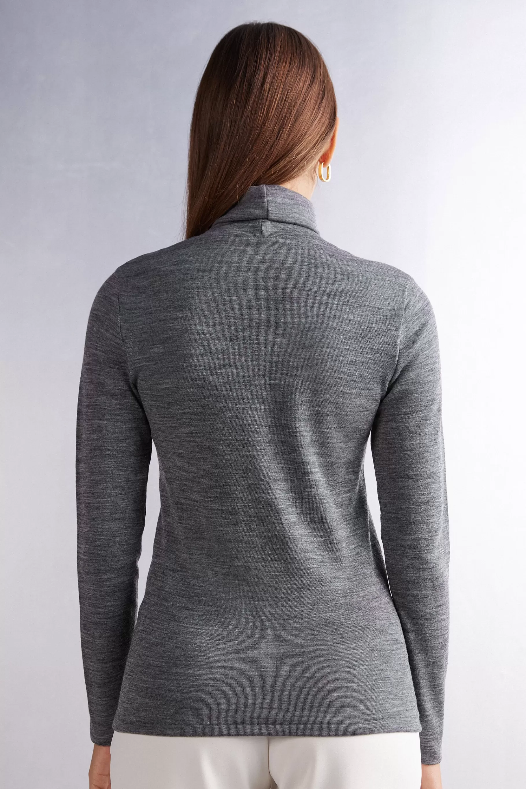 Intimissimi Långärmat^Långärmad tröja med hög krage Wool & Cotton