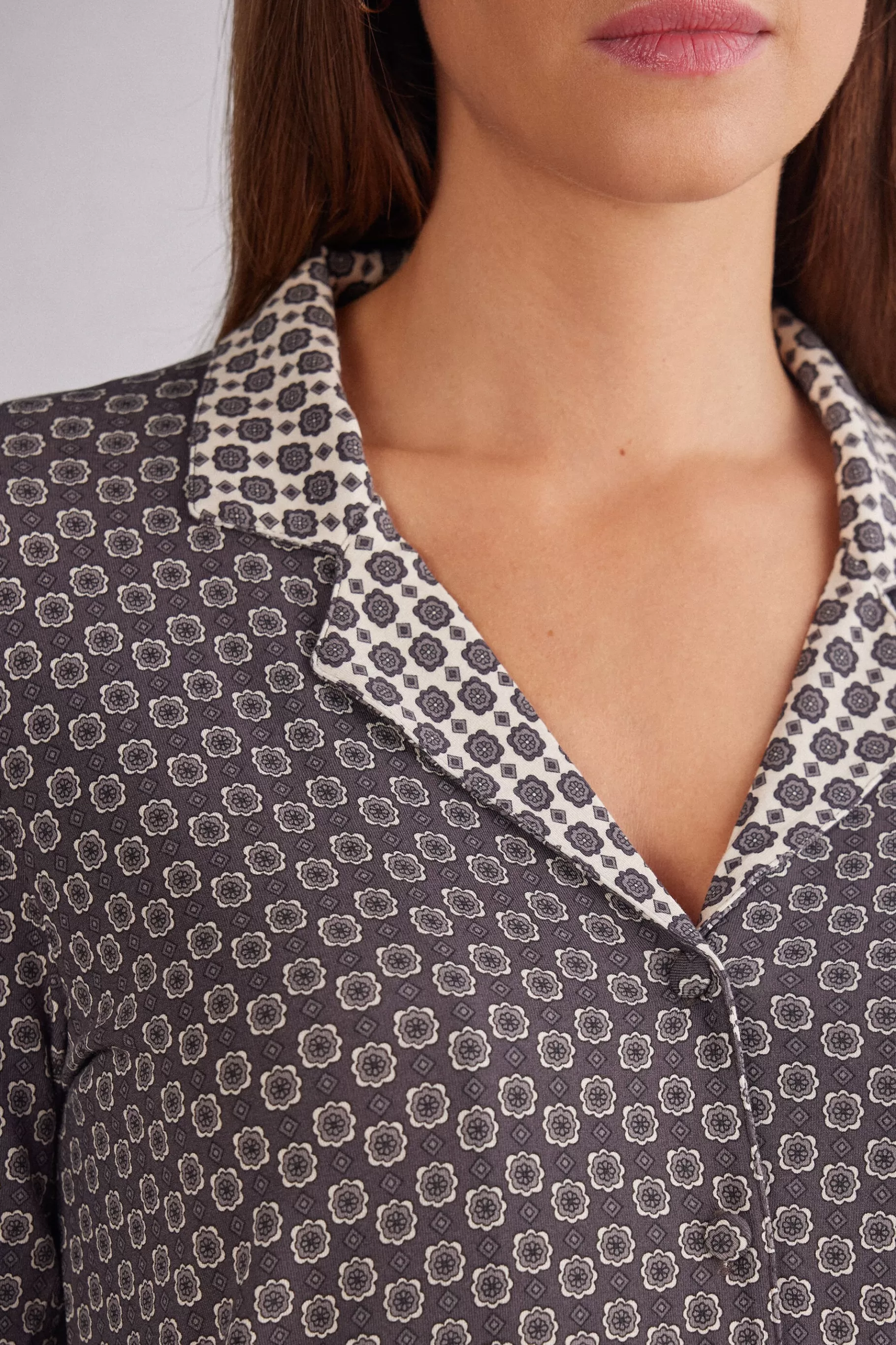 Intimissimi Pyjamas Mix & Match | Pyjamas Med Långbyxor^Långärmad tröja med öppning fram Little Talks