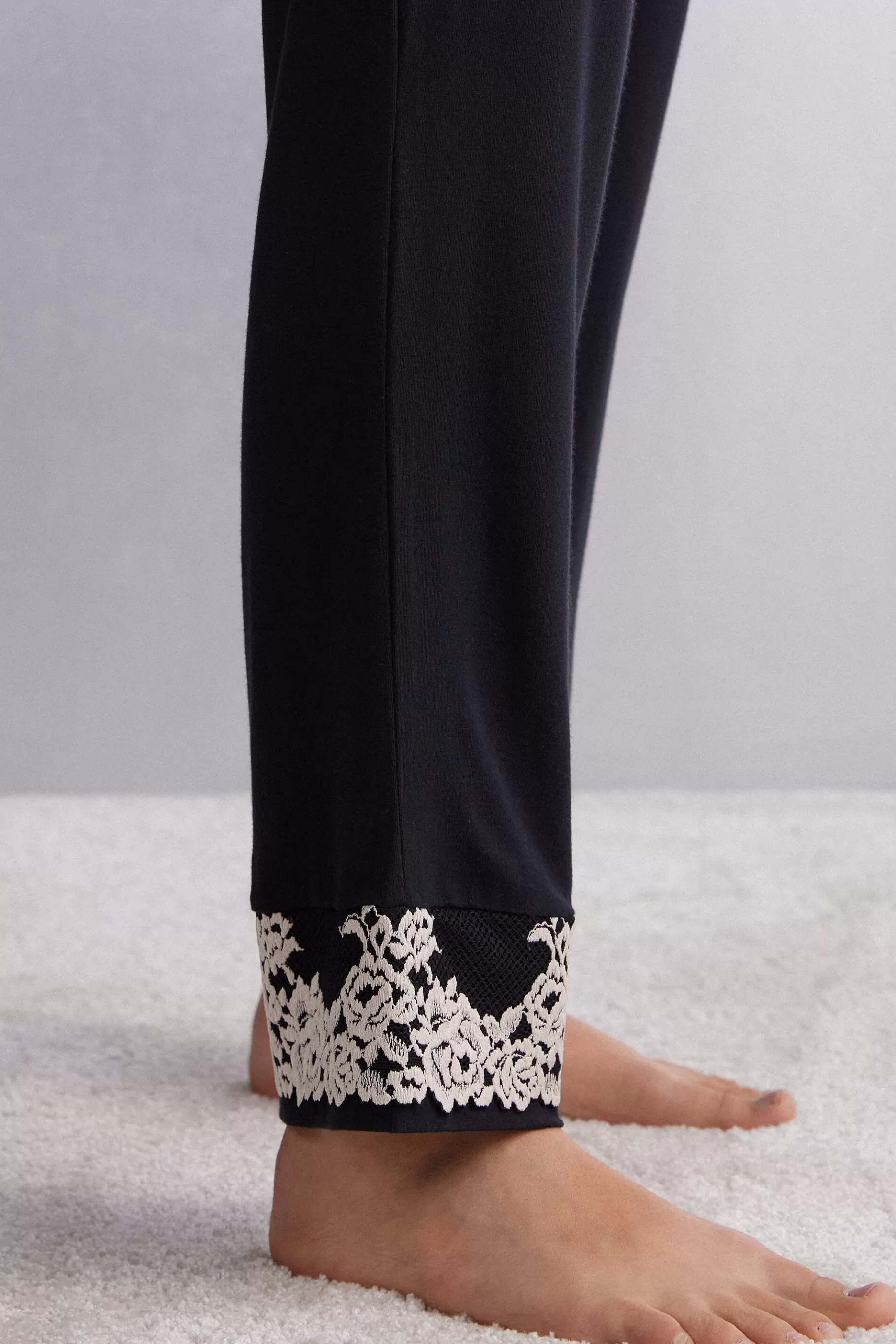 Intimissimi Pyjamas Mix & Match | Pyjamas Med Långbyxor^Långbyxor i modal med volang Pretty Flowers