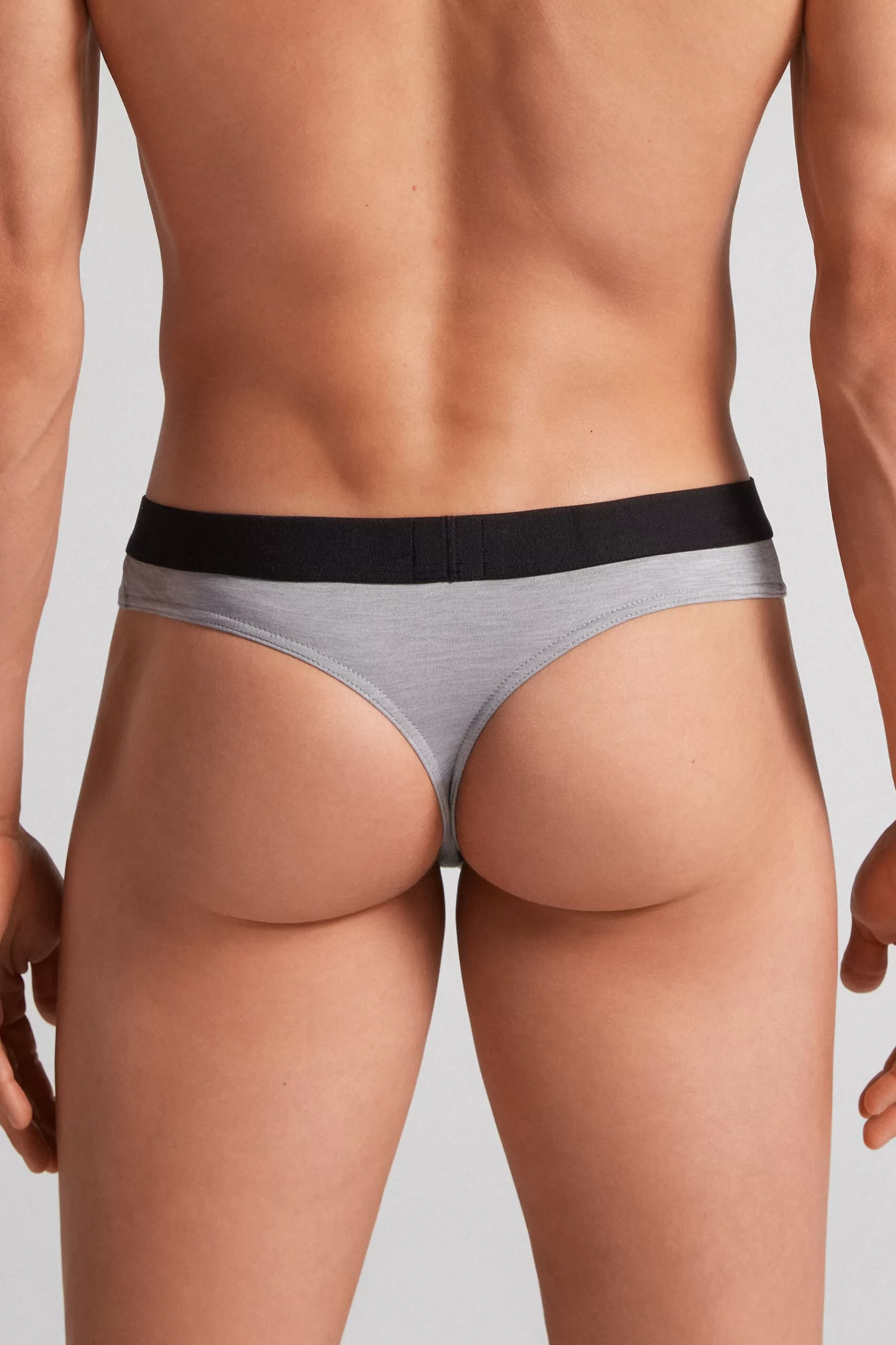 Intimissimi Kalsonger^Men's Microfibre stringkalsonger med logotyp