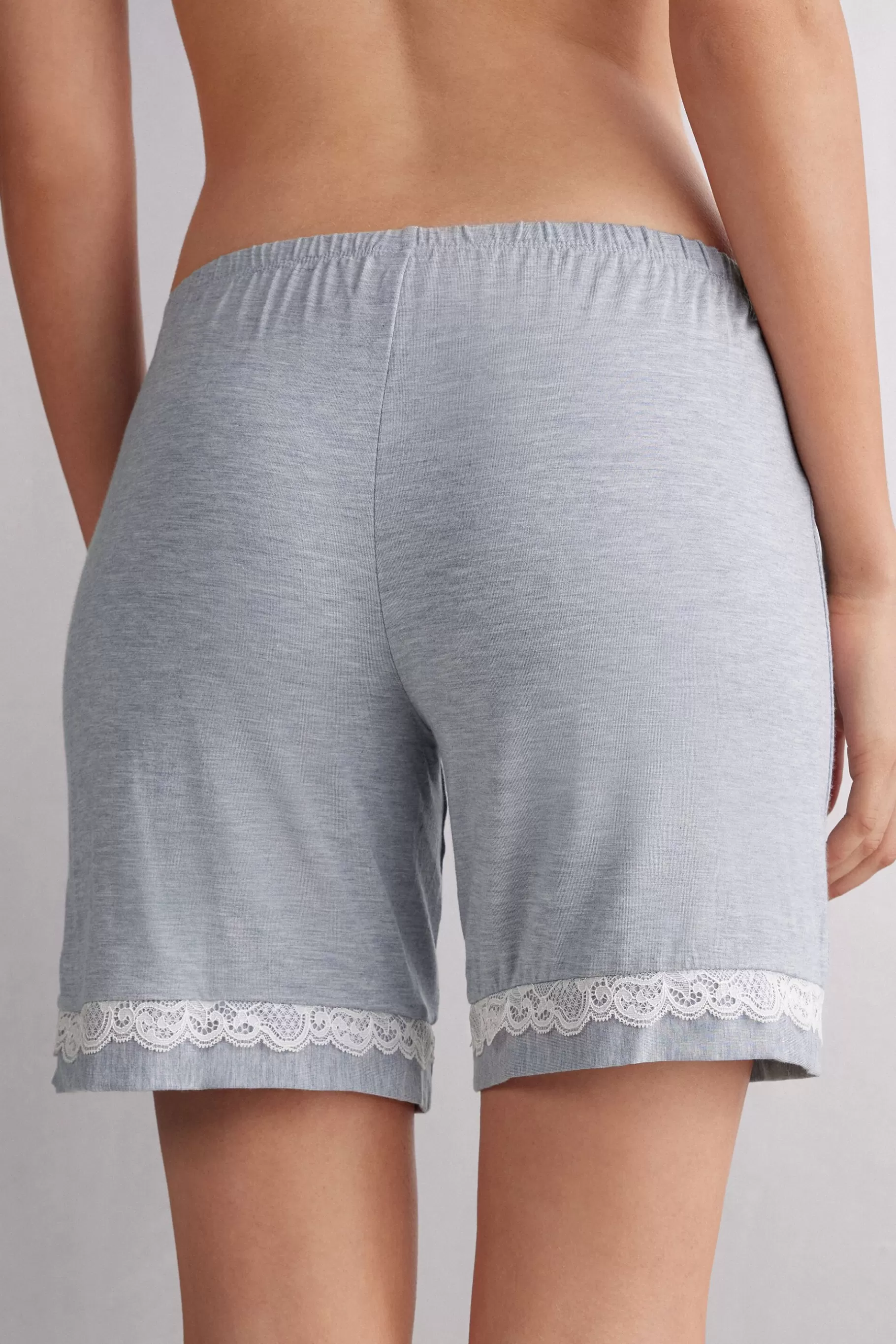 Intimissimi Pyjamas Mix & Match | Pyjamas Med Shorts^Modalshorts med spetsdetaljer