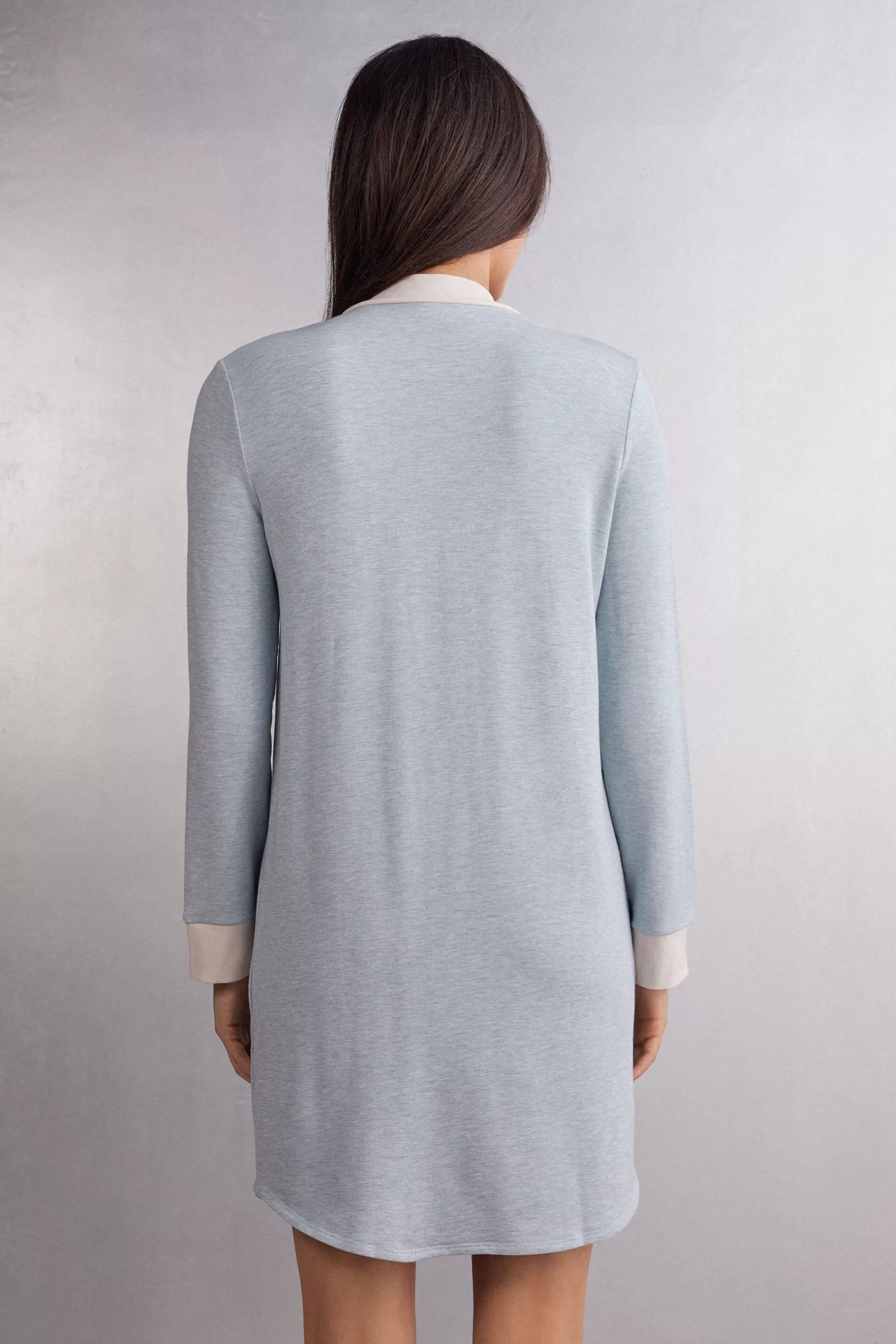 Intimissimi Nattlinne^Nattlinne med öppning framtill i modal och ull Cold Winter Night