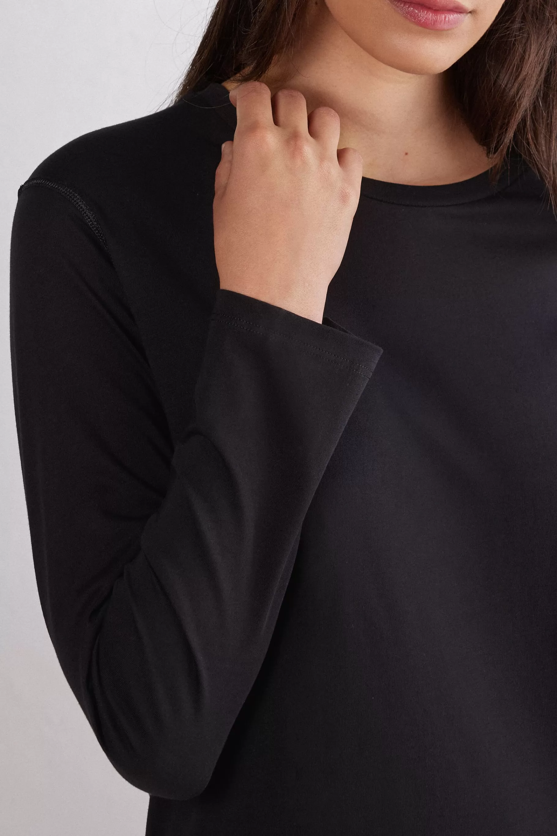 Intimissimi Långärmat^Oversize tröja med lång ärm i Superior-bomull