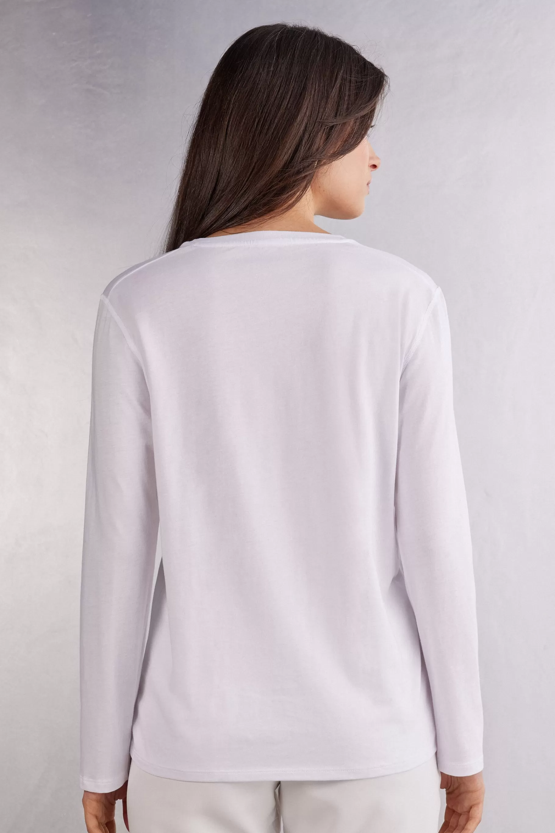 Intimissimi Långärmat^Oversize tröja med lång ärm i Superior-bomull