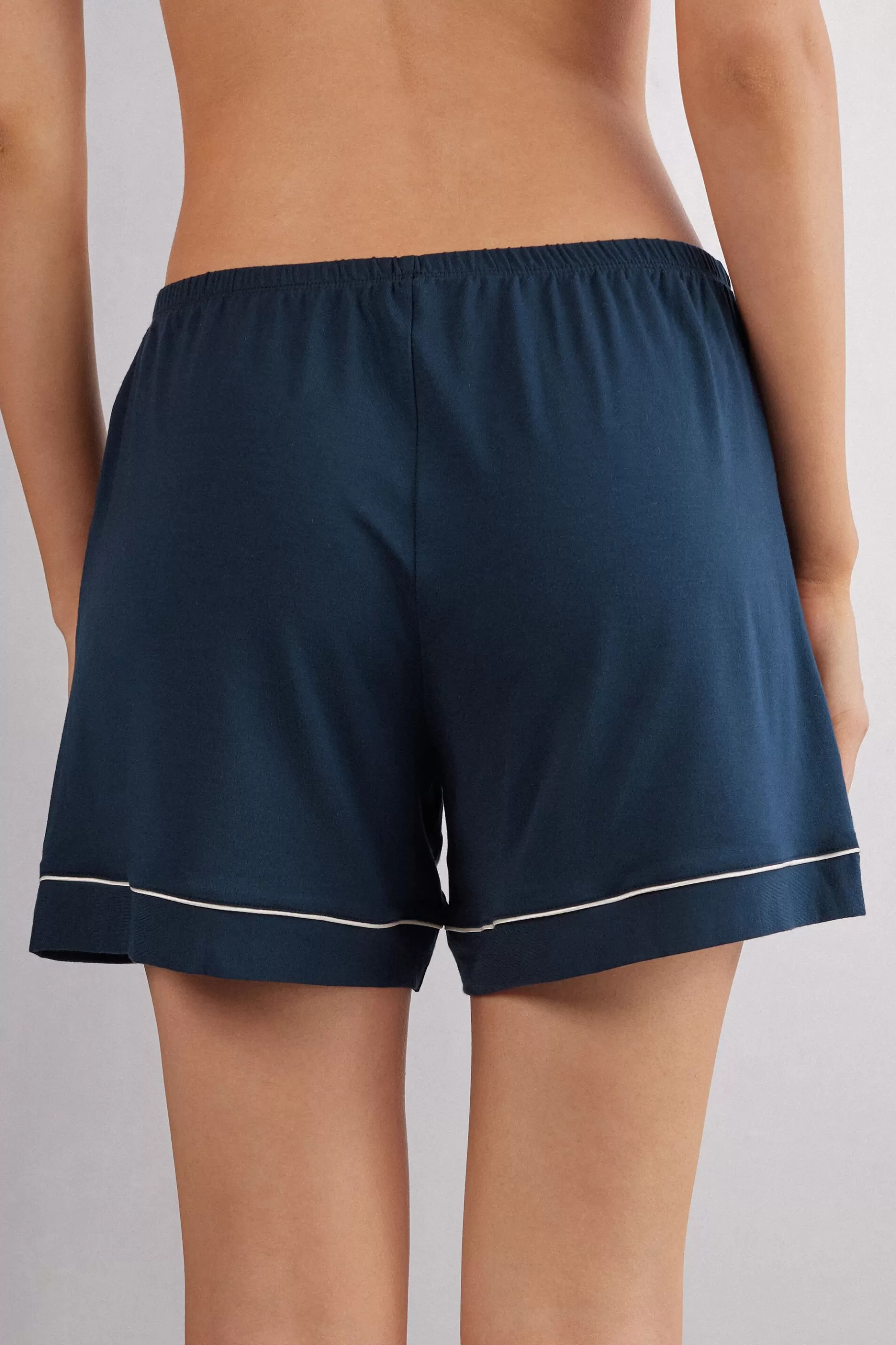 Intimissimi Pyjamas Mix & Match | Pyjamas Med Shorts^Shorts i modal med kontrasterande passpoal