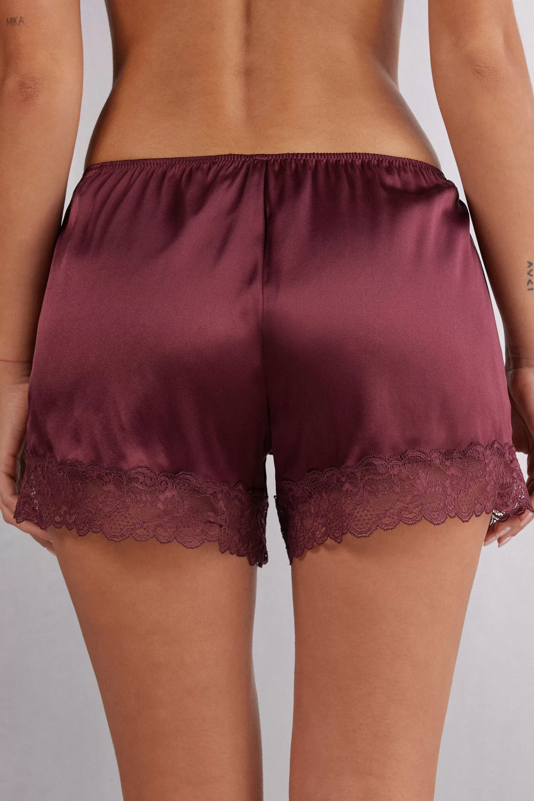 Intimissimi Pyjamas Mix & Match | Pyjamas Med Shorts^Shorts i siden med spets