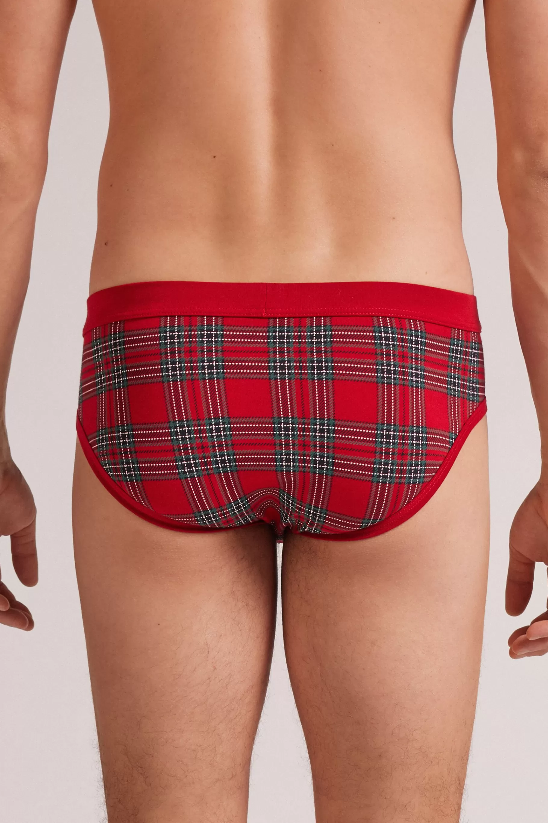 Intimissimi Kalsonger^Trosor i Superior-bomull med skotskrutigt julmönster