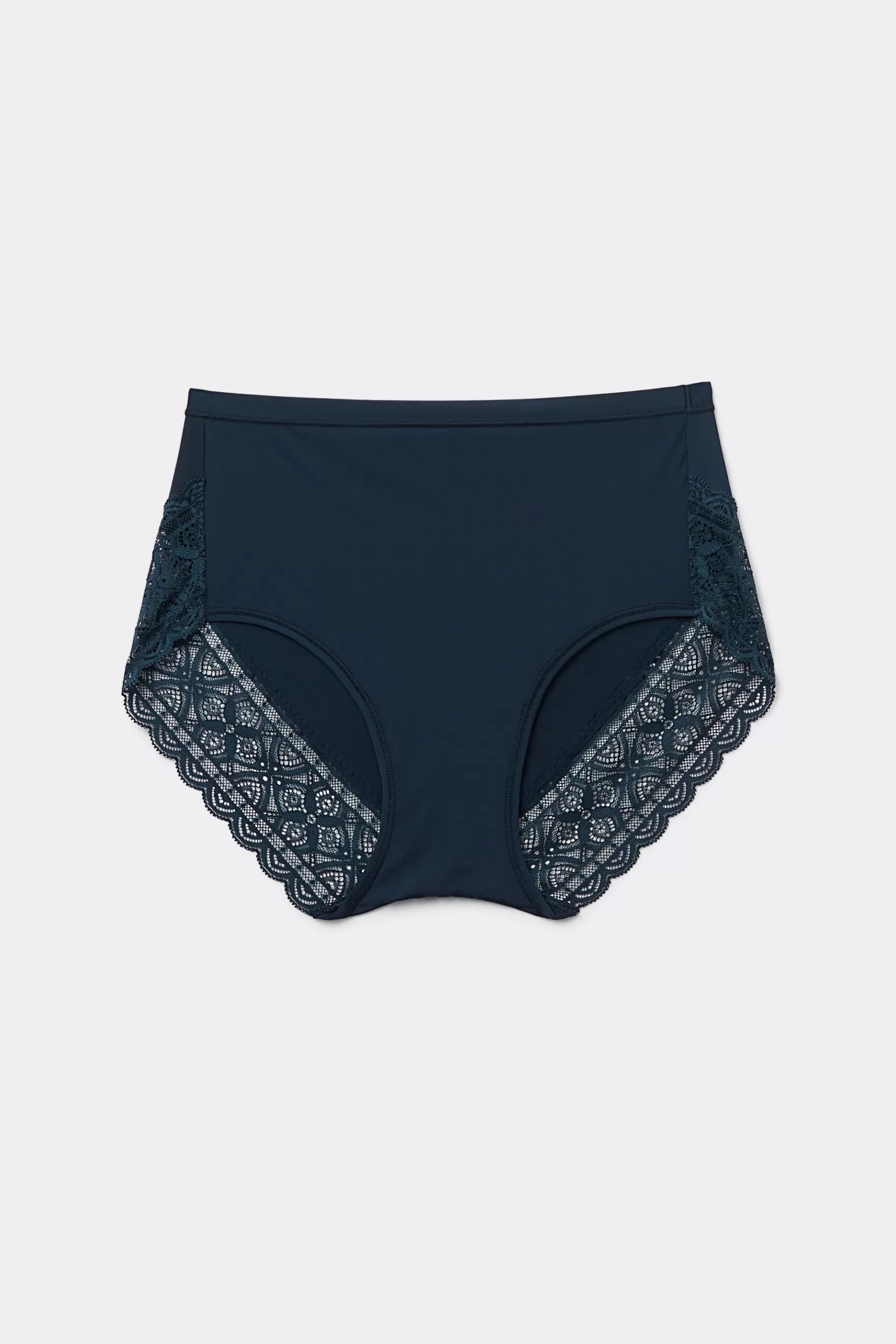 Intimissimi Hög Midja | Boxer / Hipster^Trosor med hög midja i mikrofiber Ultralight och spets
