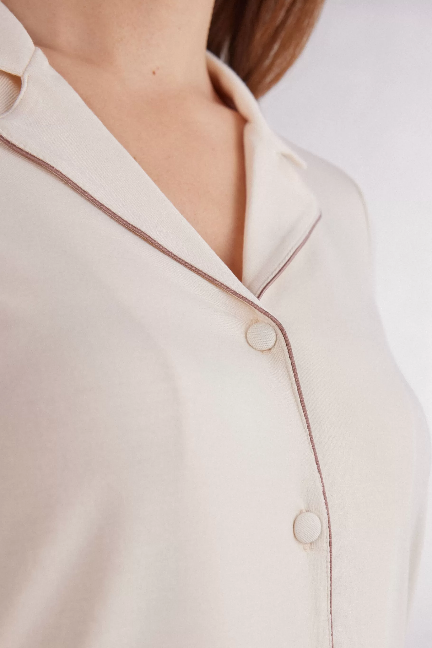 Intimissimi Pyjamas Mix & Match | Pyjamas Med Shorts^Tröja med kort ärm och öppning fram i modal