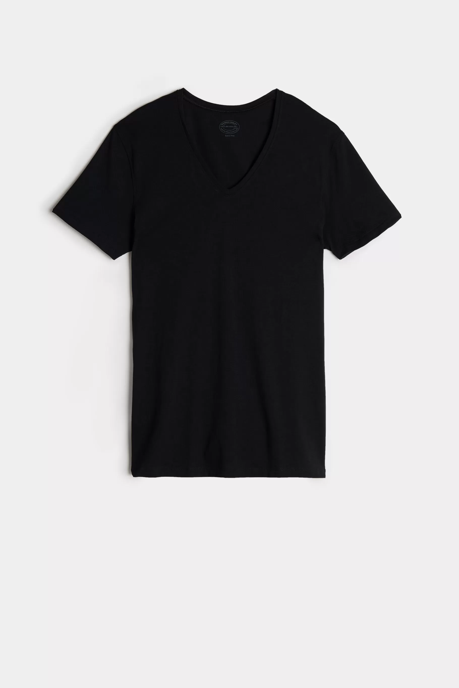 Intimissimi T-shirt / Polo^T-shirt med V-ringad hals i extra fin Superior-bomull
