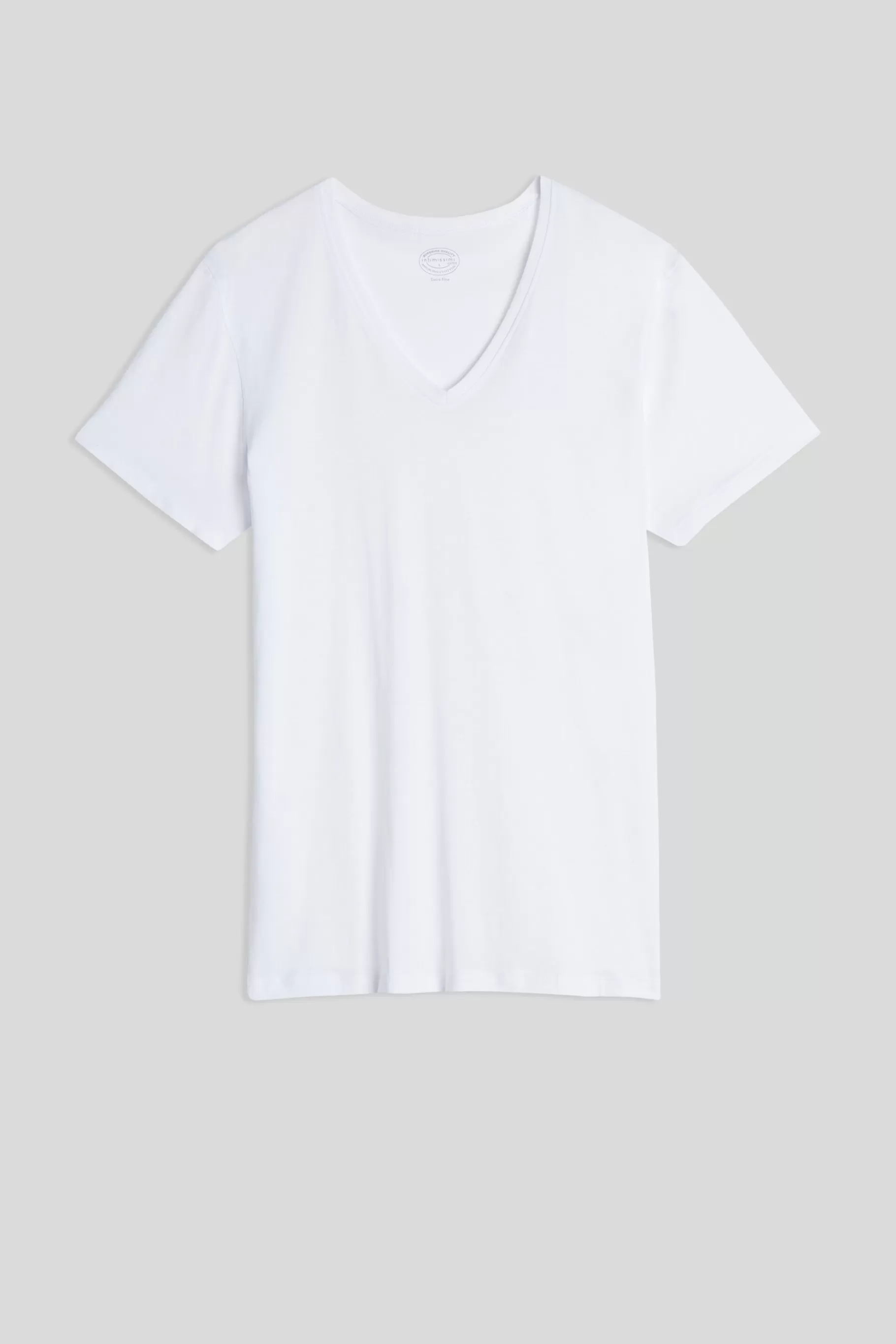 Intimissimi T-shirt / Polo^T-shirt med V-ringad hals i extra fin Superior-bomull