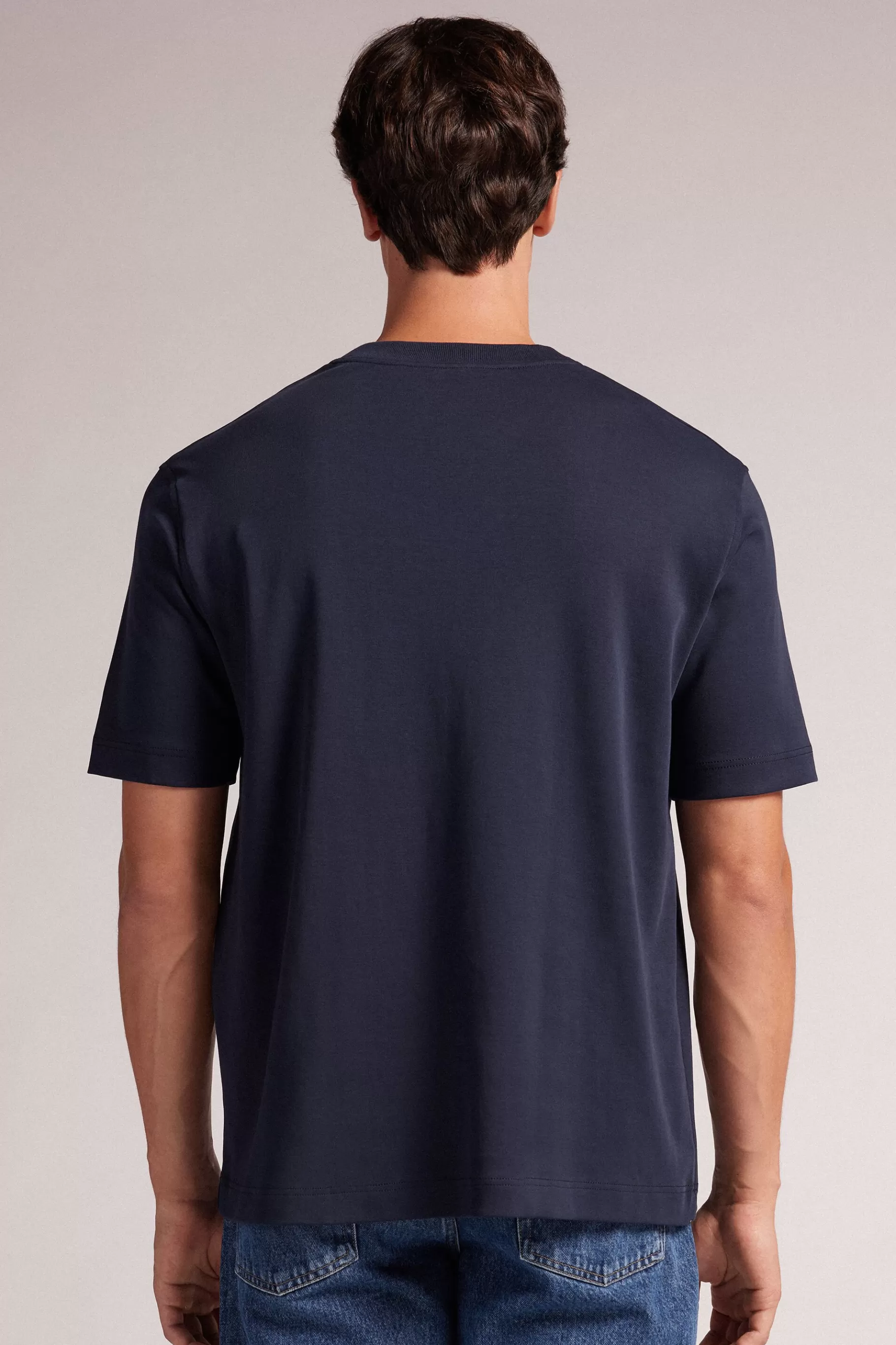 Intimissimi T-shirt / Polo^T-shirt oversize i interlockstickad bomull