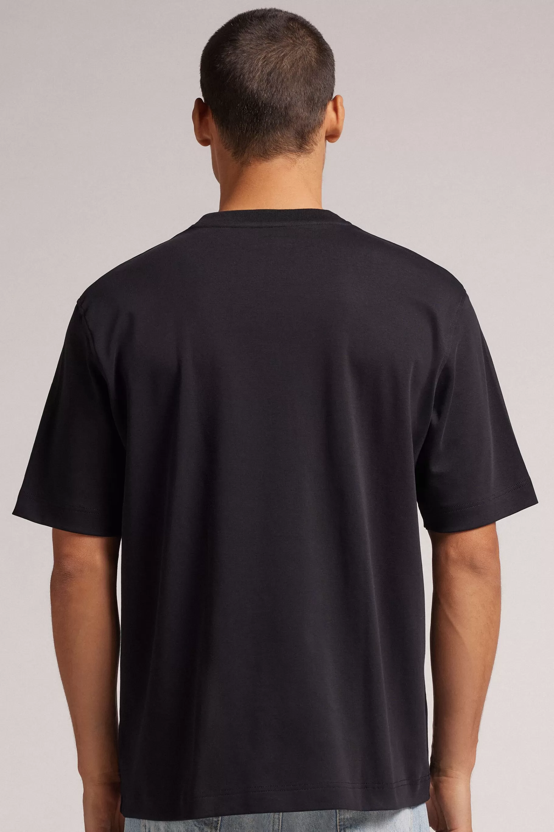 Intimissimi T-shirt / Polo^T-shirt oversize i interlockstickad bomull