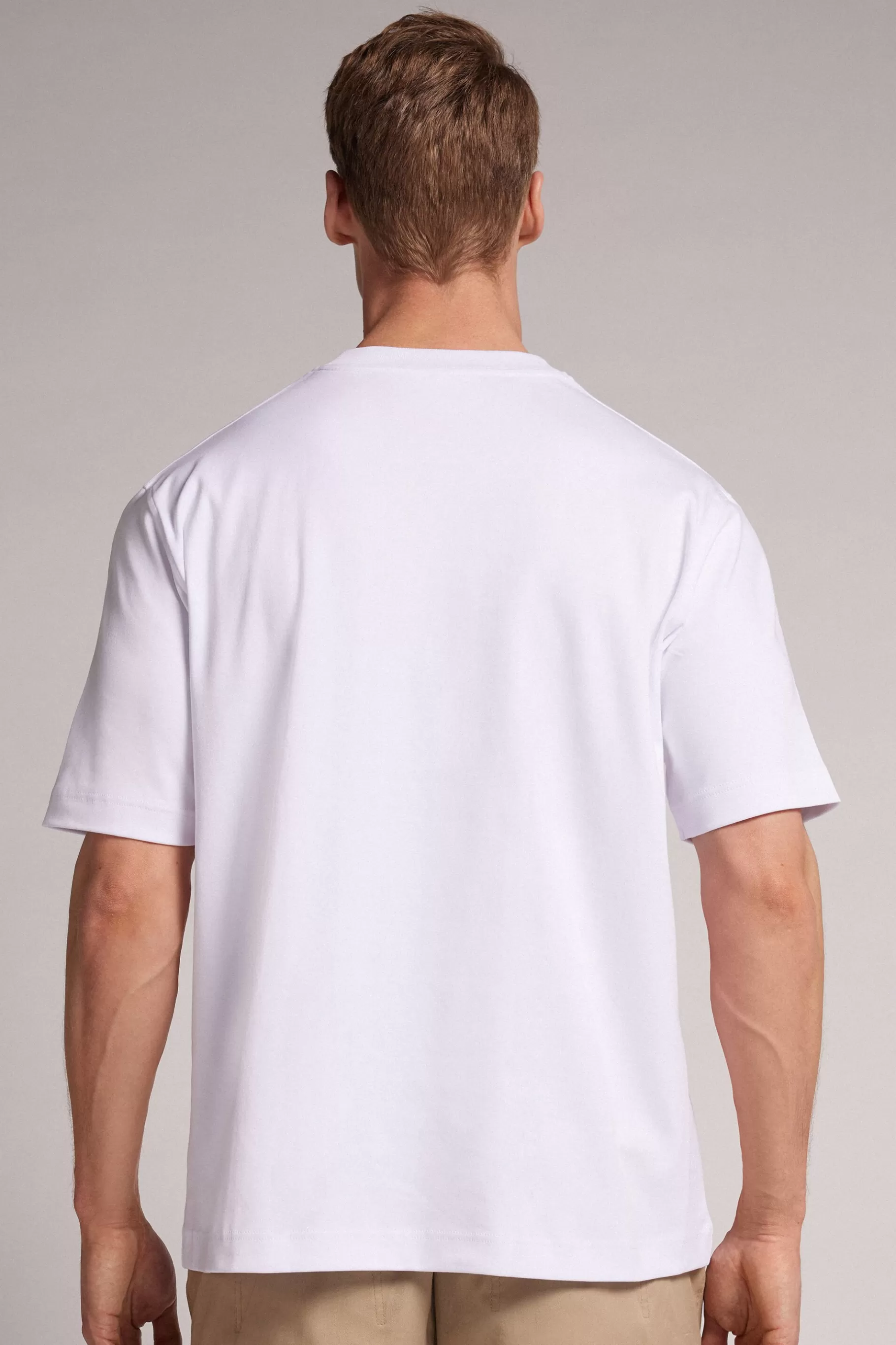 Intimissimi T-shirt / Polo^T-shirt oversize i interlockstickad bomull