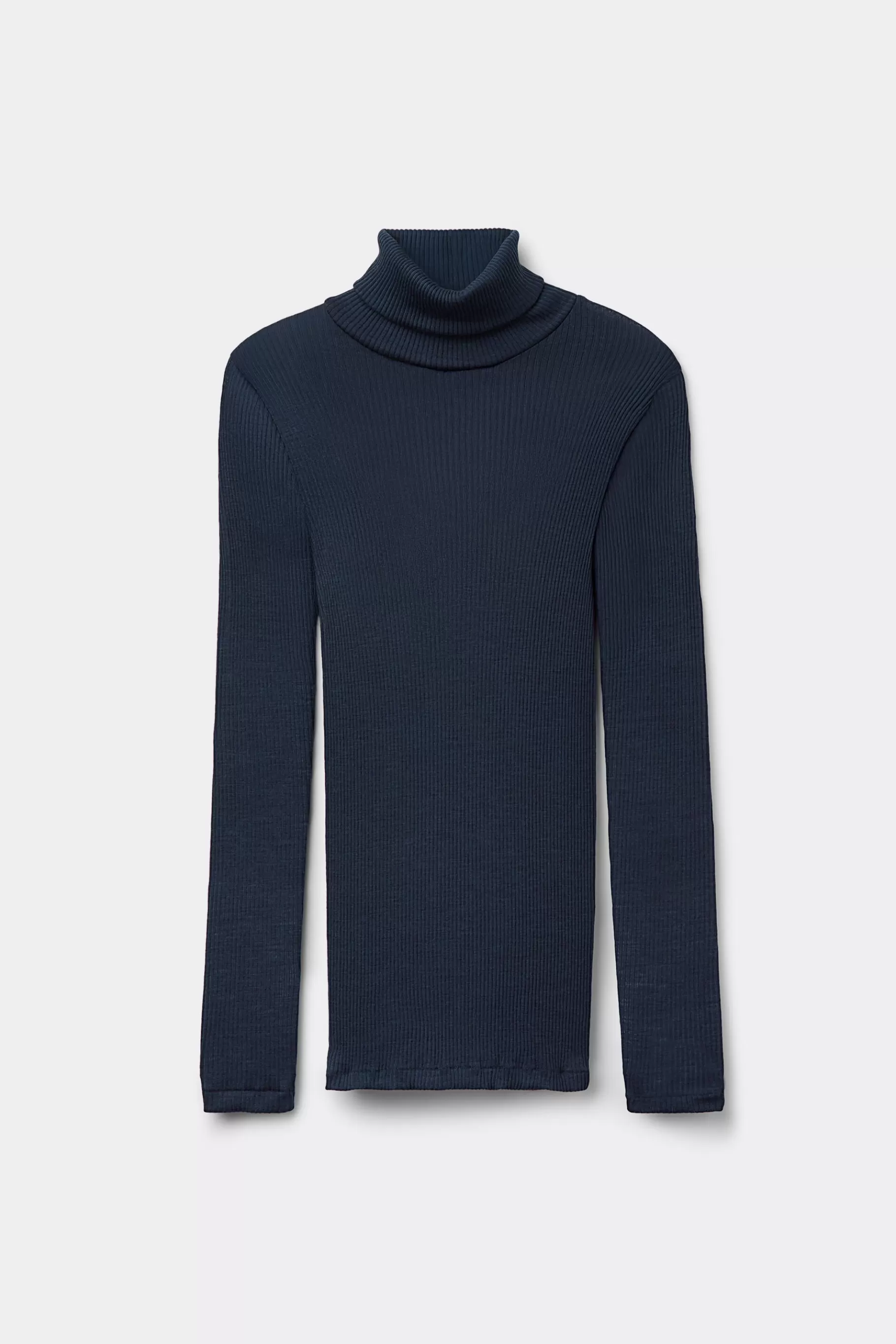 Intimissimi Långärmat^Tubular topp med lång ärm och hög hals i ull och siden