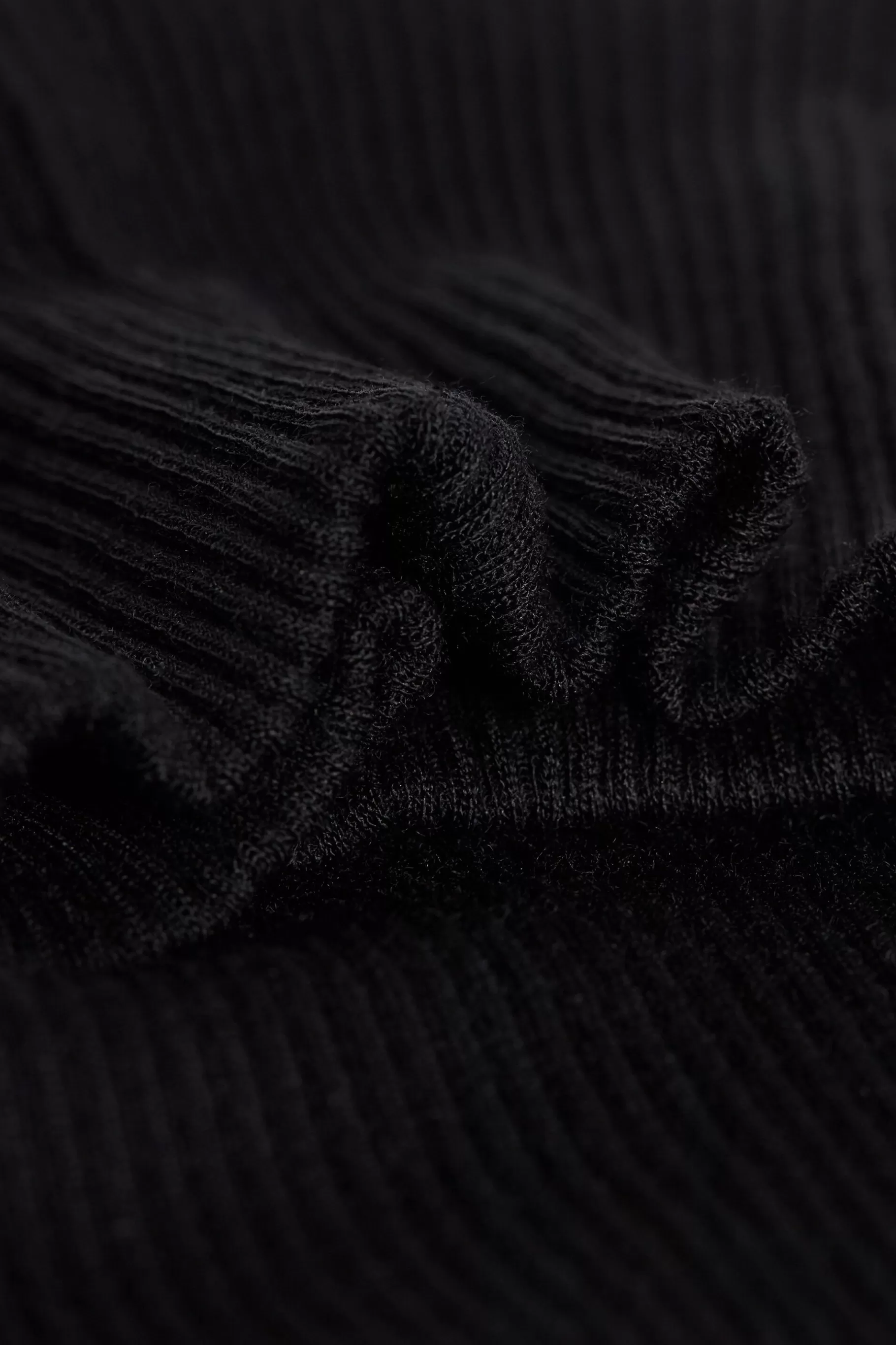 Intimissimi Långärmat^Tubular topp med lång ärm och hög hals i ull och siden