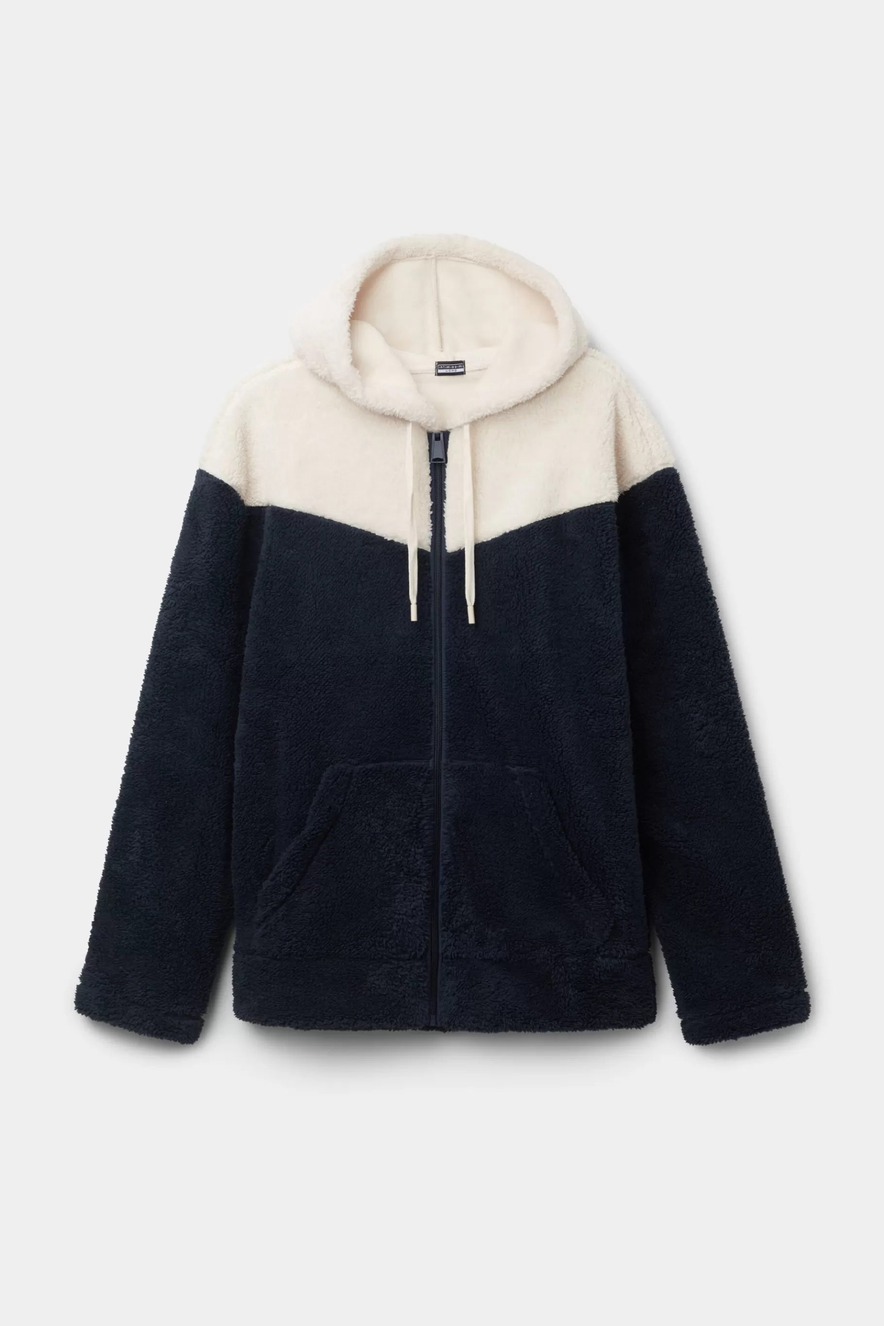 Intimissimi Tröjor | Långärmat^Tvåfärgad sweatshirt med teddyeffekt och dragkedja