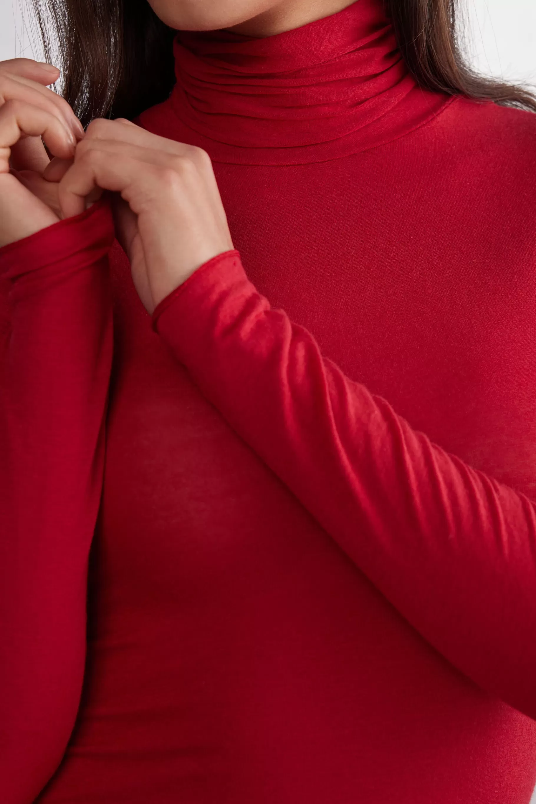 Intimissimi Långärmat^Ultralight topp med hög hals i modalkashmir